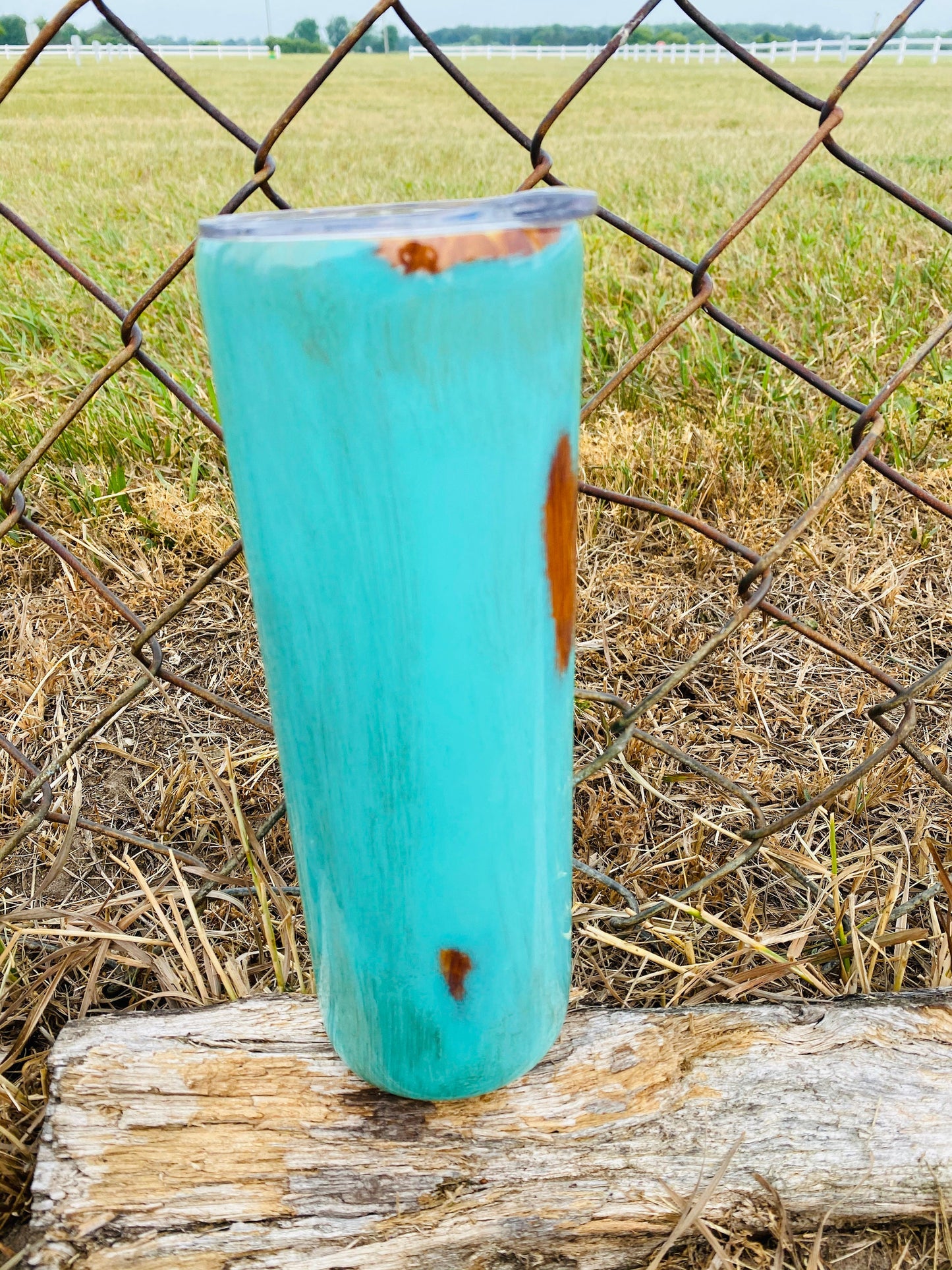 Patina skull tumbler