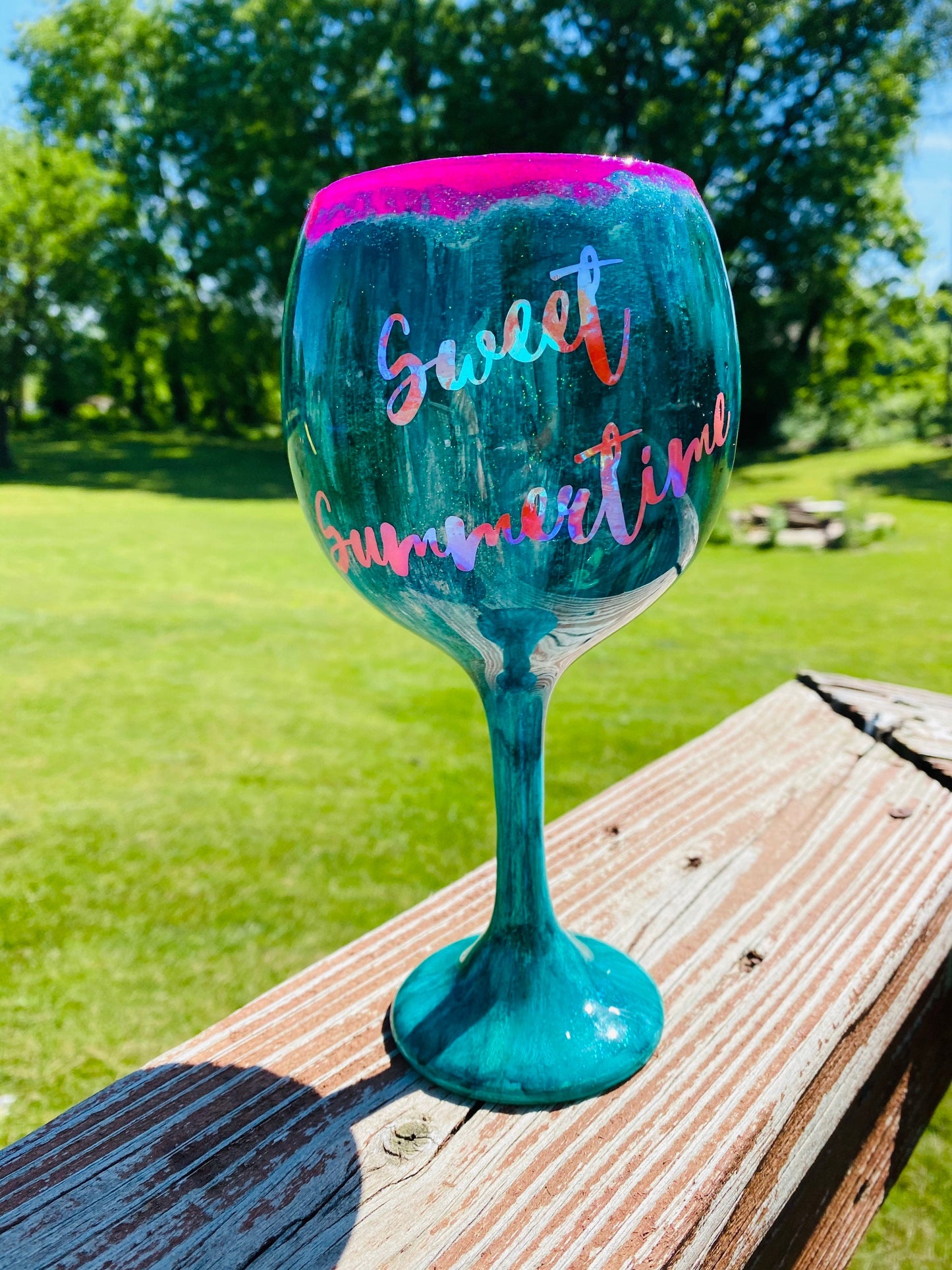 Watermelon wine glass