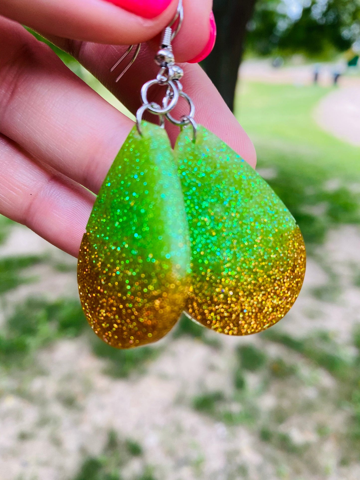 Earrings • glitter • custom made • sparkly • several color options