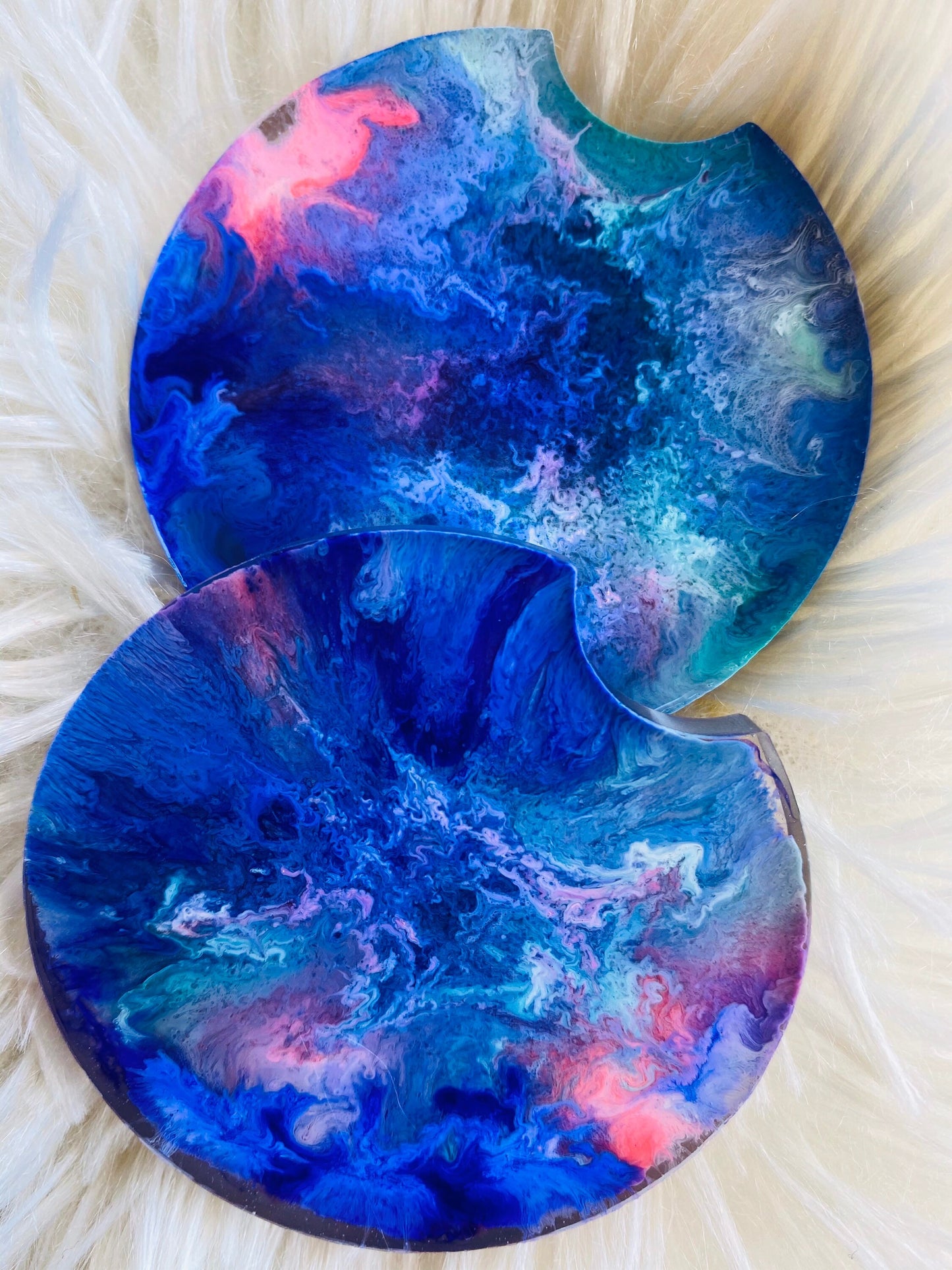Car coasters set of 2 | car accessories | colorful