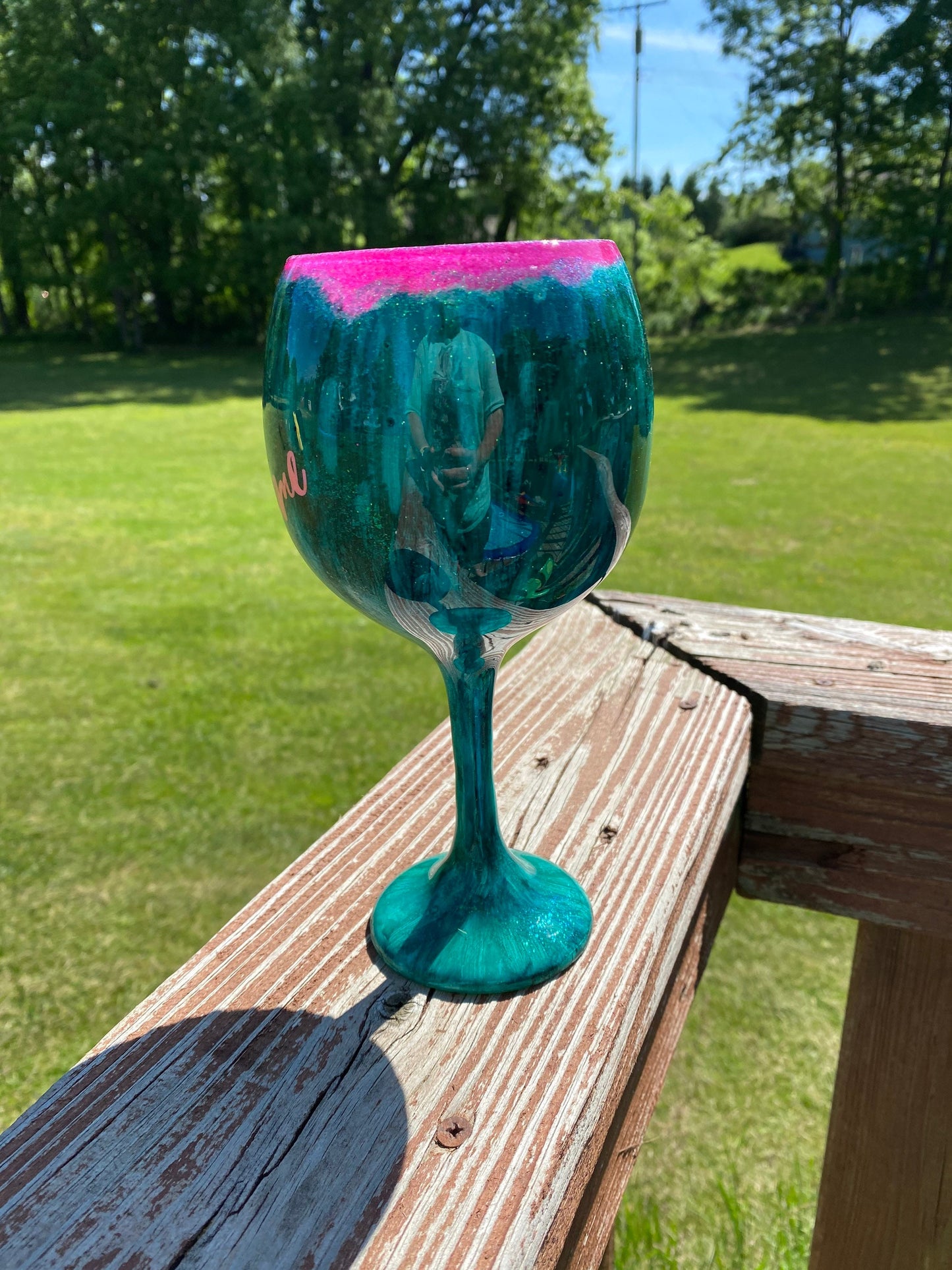 Watermelon wine glass