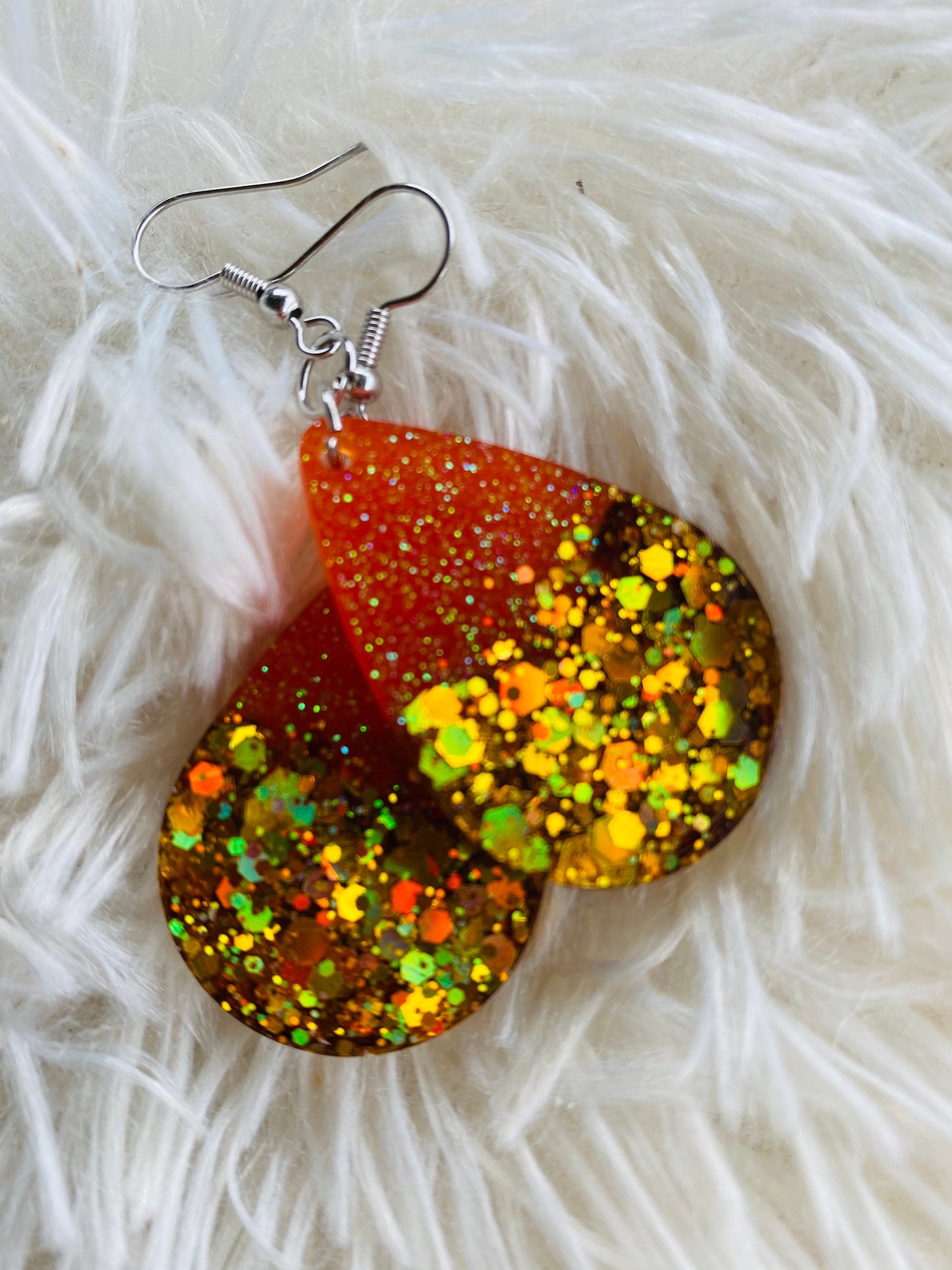 Earrings • glitter • custom made • sparkly • lots of colors