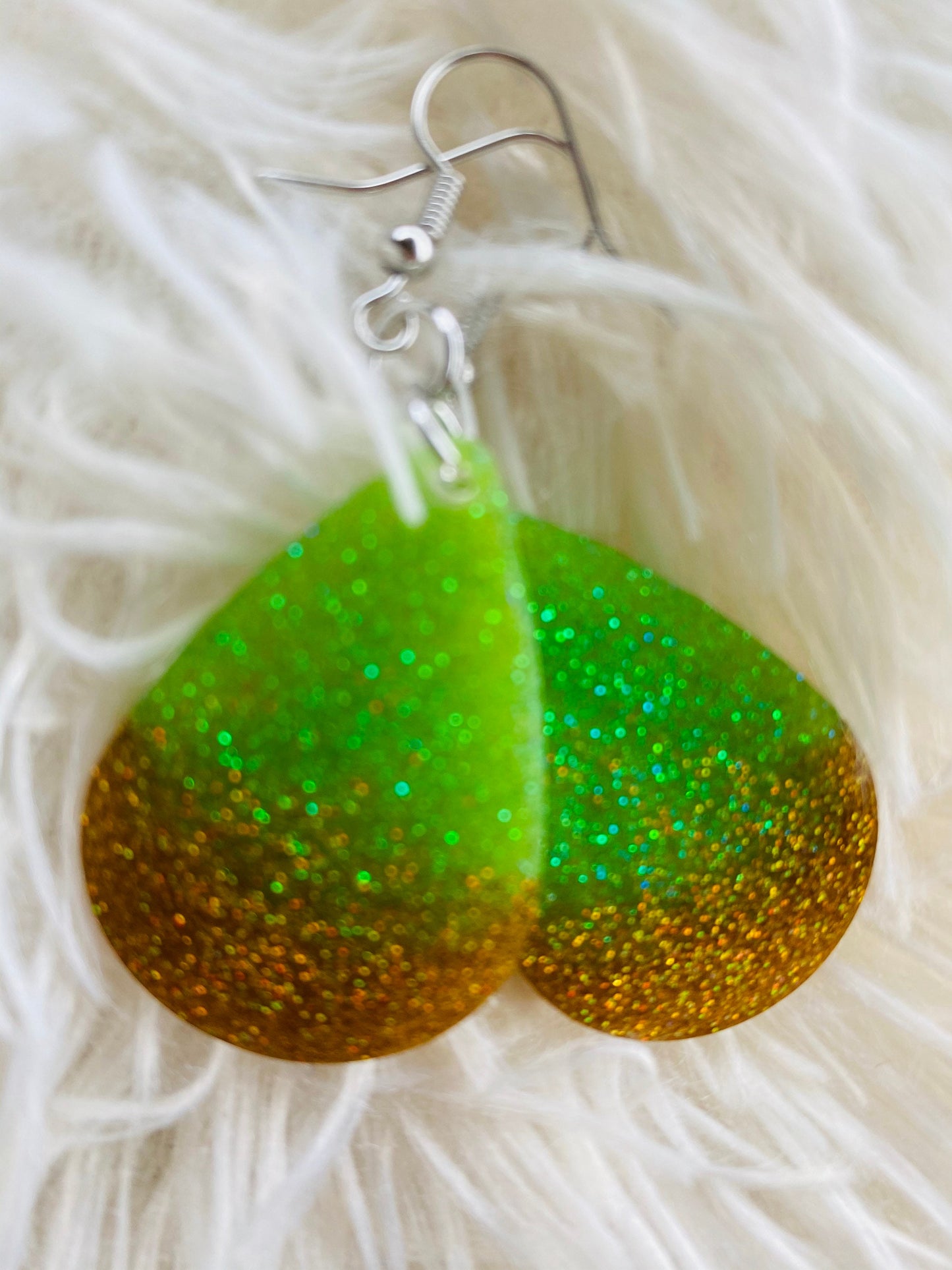 Earrings • glitter • custom made • sparkly • several color options