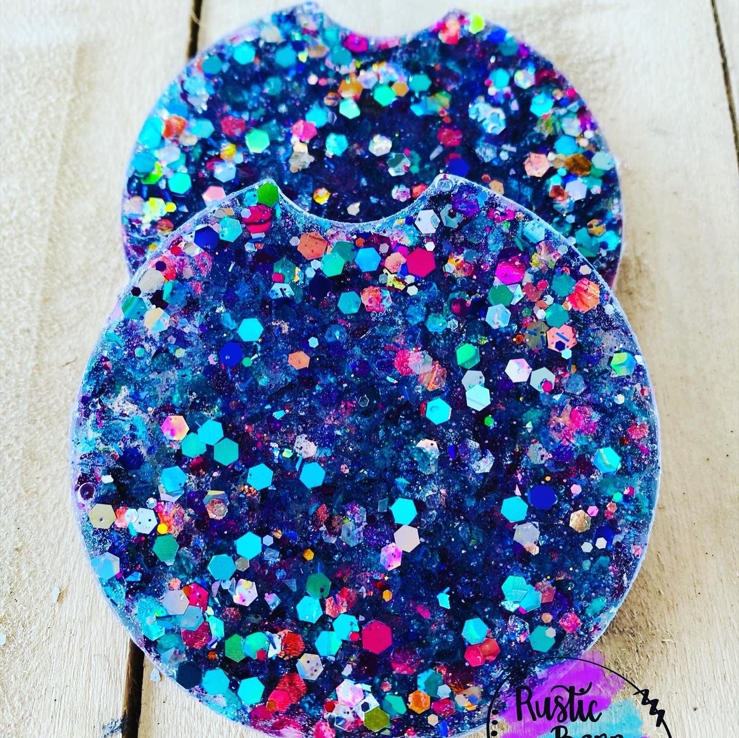 Car coasters, set of 2, car coasters for girls, car accessories, car accessory, glitter car coasters, birthday gift