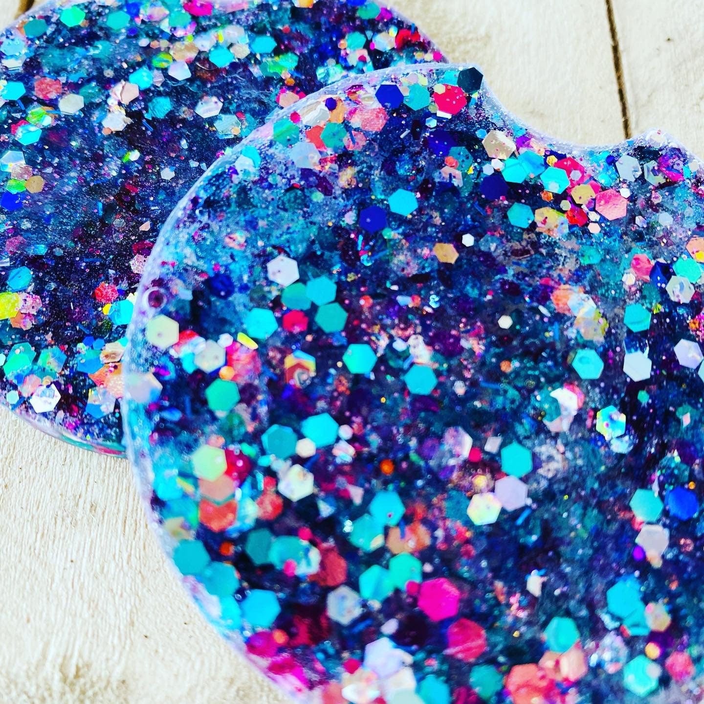 Car coasters, set of 2, car coasters for girls, car accessories, car accessory, glitter car coasters, birthday gift