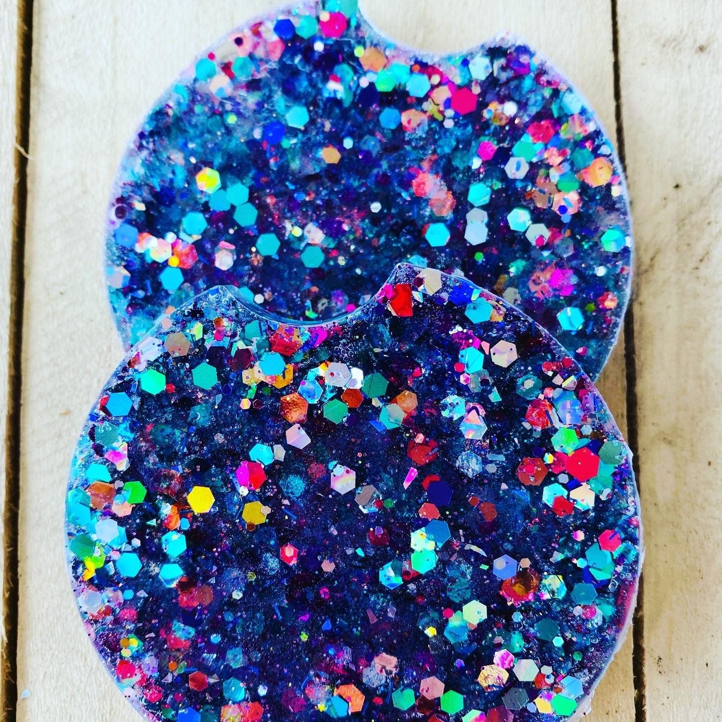 Car coasters, set of 2, car coasters for girls, car accessories, car accessory, glitter car coasters, birthday gift
