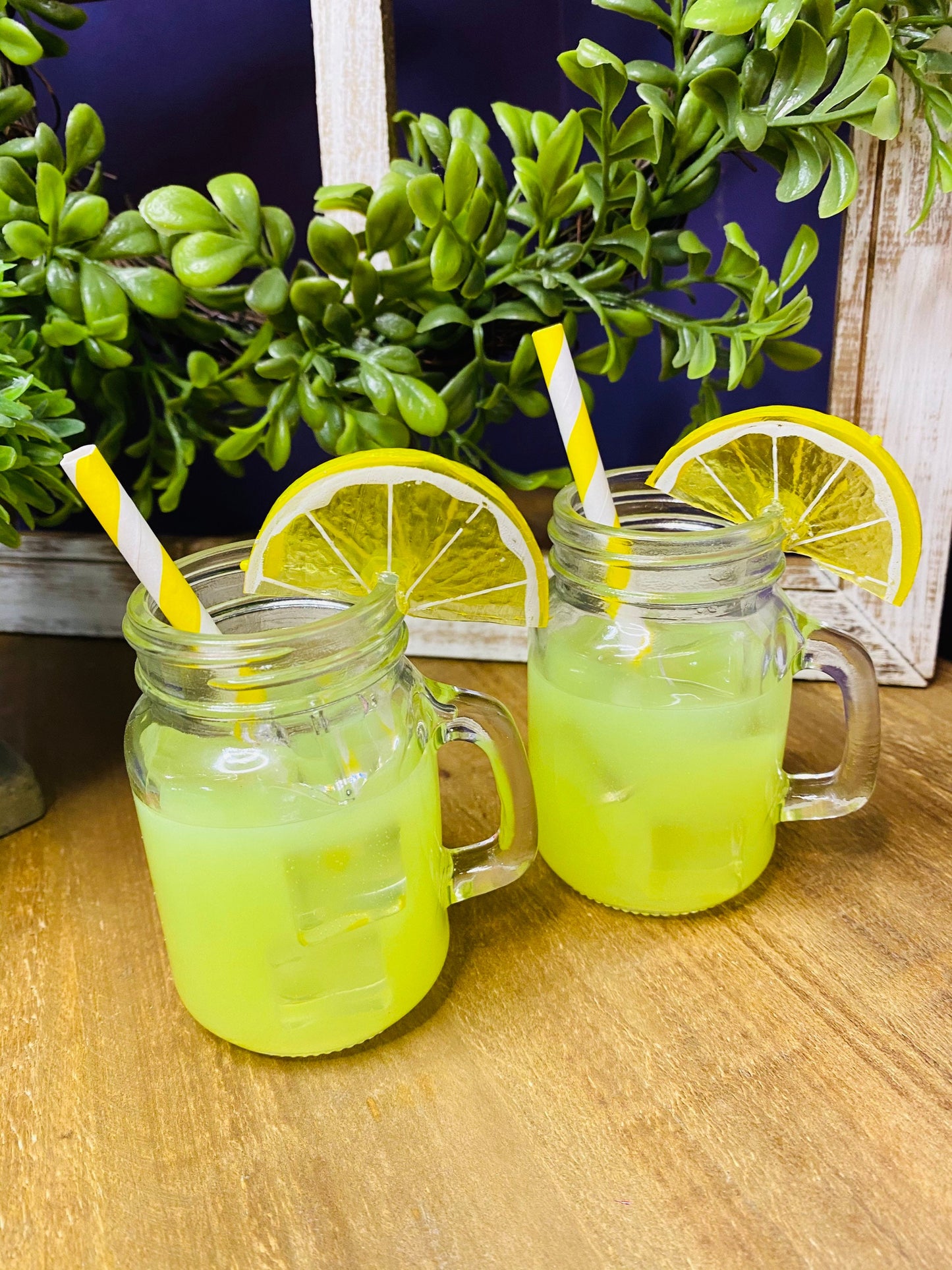 Faux lemonade, mini mason jar, tiered tray decor, Rae Dunn decor, farmhouse decor, faux drinks, gift for mother’s