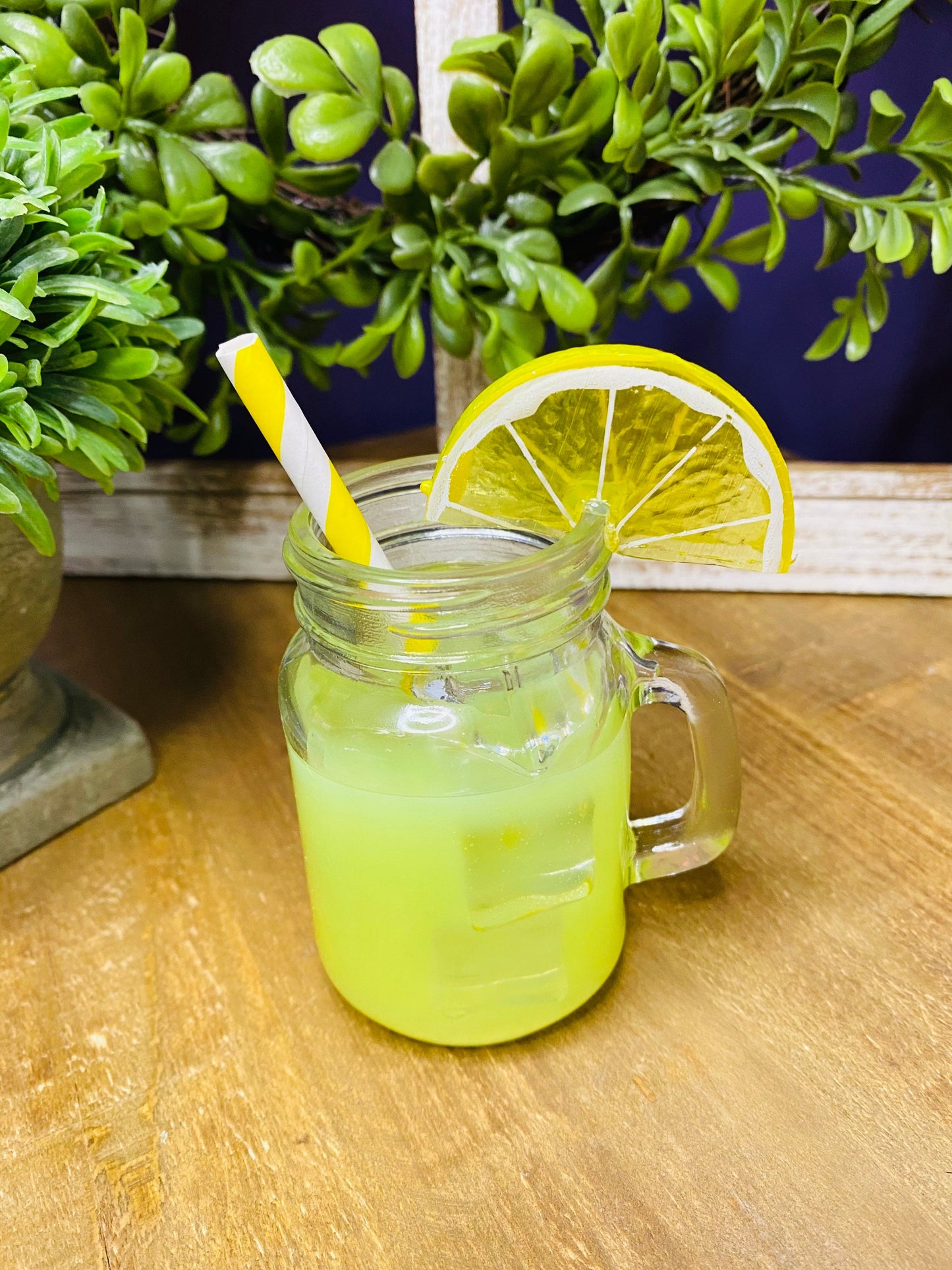 Faux lemonade, mini mason jar, tiered tray decor, Rae Dunn decor, farmhouse decor, faux drinks, gift for mother’s