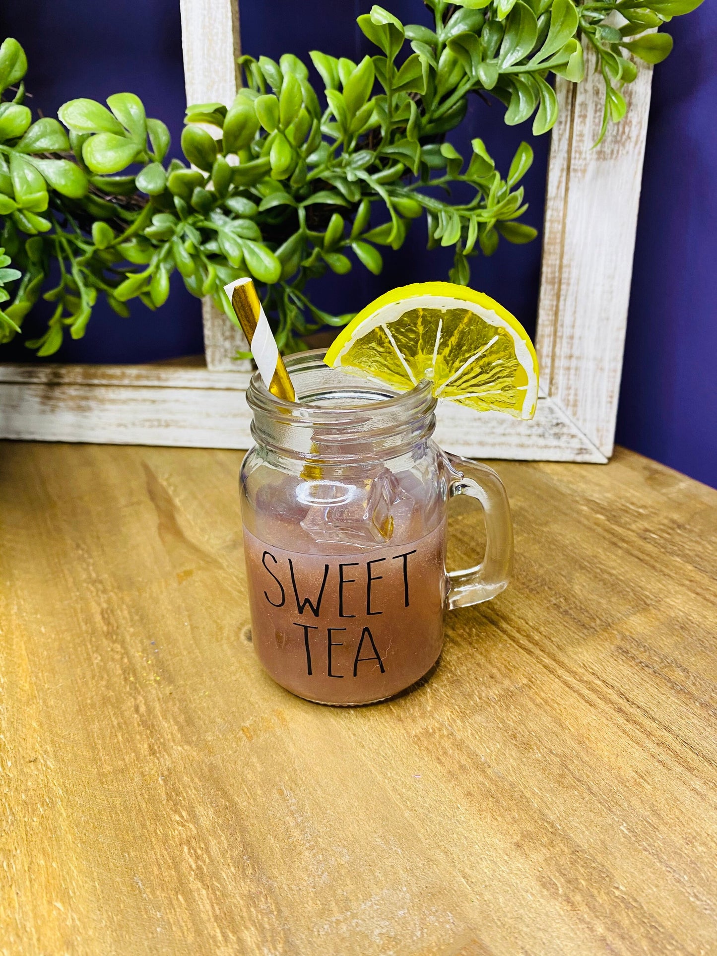 Faux sweet tea, faux tea, mini mason jar, tiered tray decor, Rae Dunn decor, farmhouse decor, faux drinks, gift for mother’s