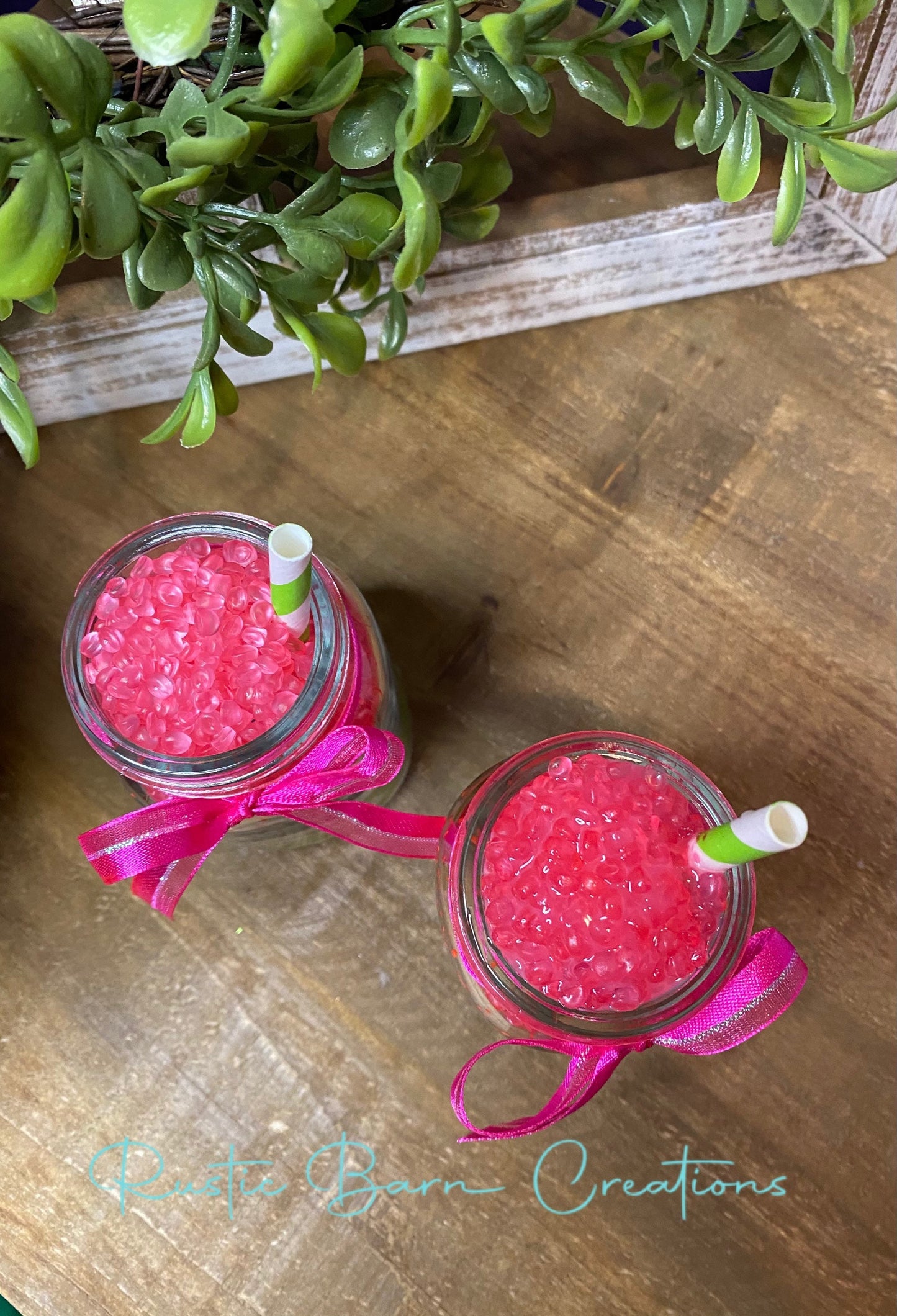 Faux watermelon slushee, faux watermelon drink, Rae Dunn decor, farmhouse decor, tiered tray decor, gift for mom, faux watermelon slushy