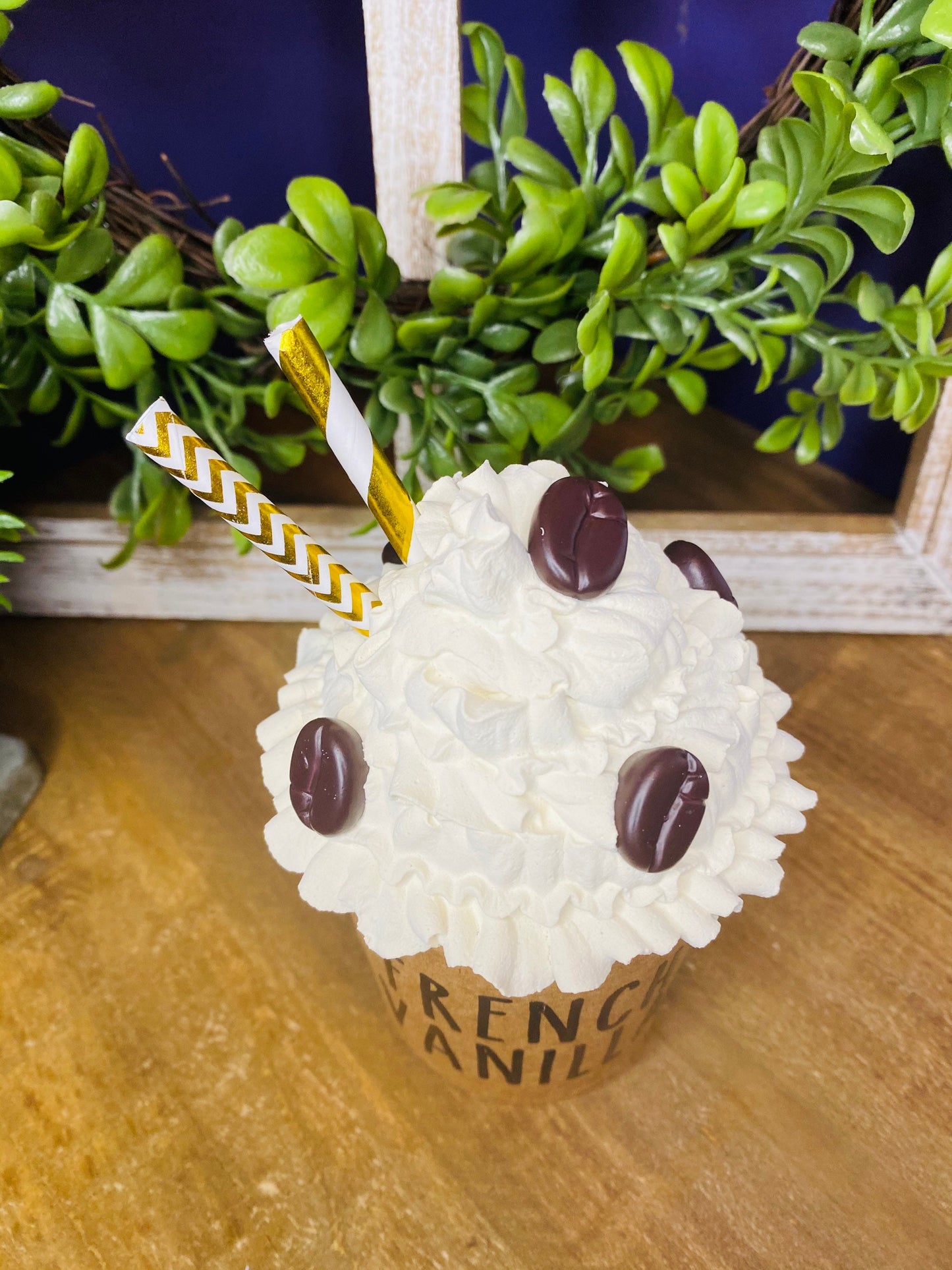 Faux coffee, small faux coffee, tiered tray decor, Rae Dunn decor, farmhouse decor, faux drinks, gift for mother’s, faux mug topper