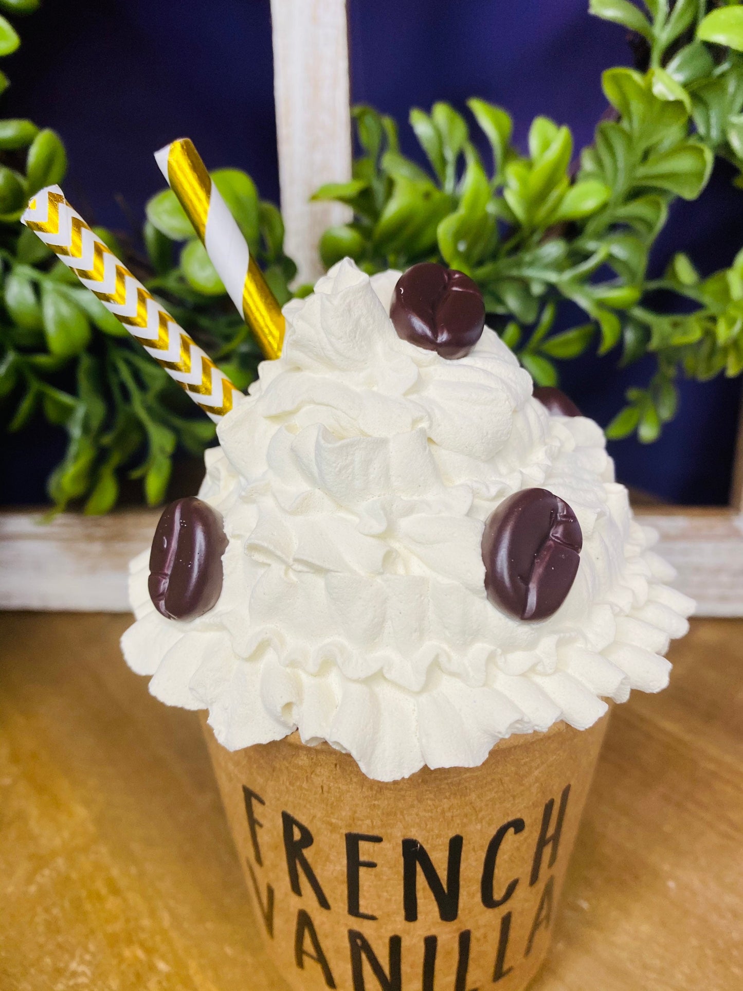 Faux coffee, small faux coffee, tiered tray decor, Rae Dunn decor, farmhouse decor, faux drinks, gift for mother’s, faux mug topper