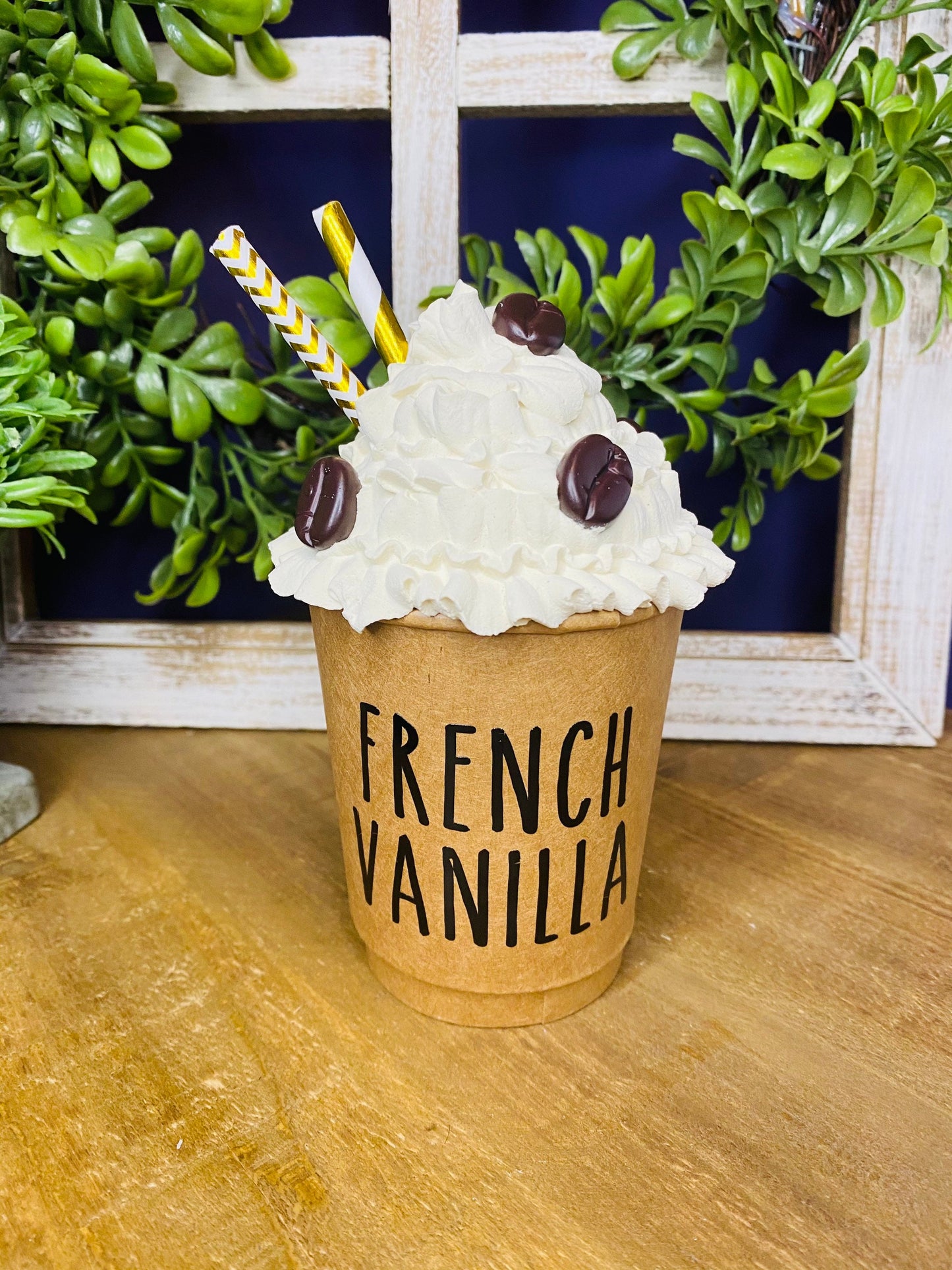 Faux coffee, small faux coffee, tiered tray decor, Rae Dunn decor, farmhouse decor, faux drinks, gift for mother’s, faux mug topper