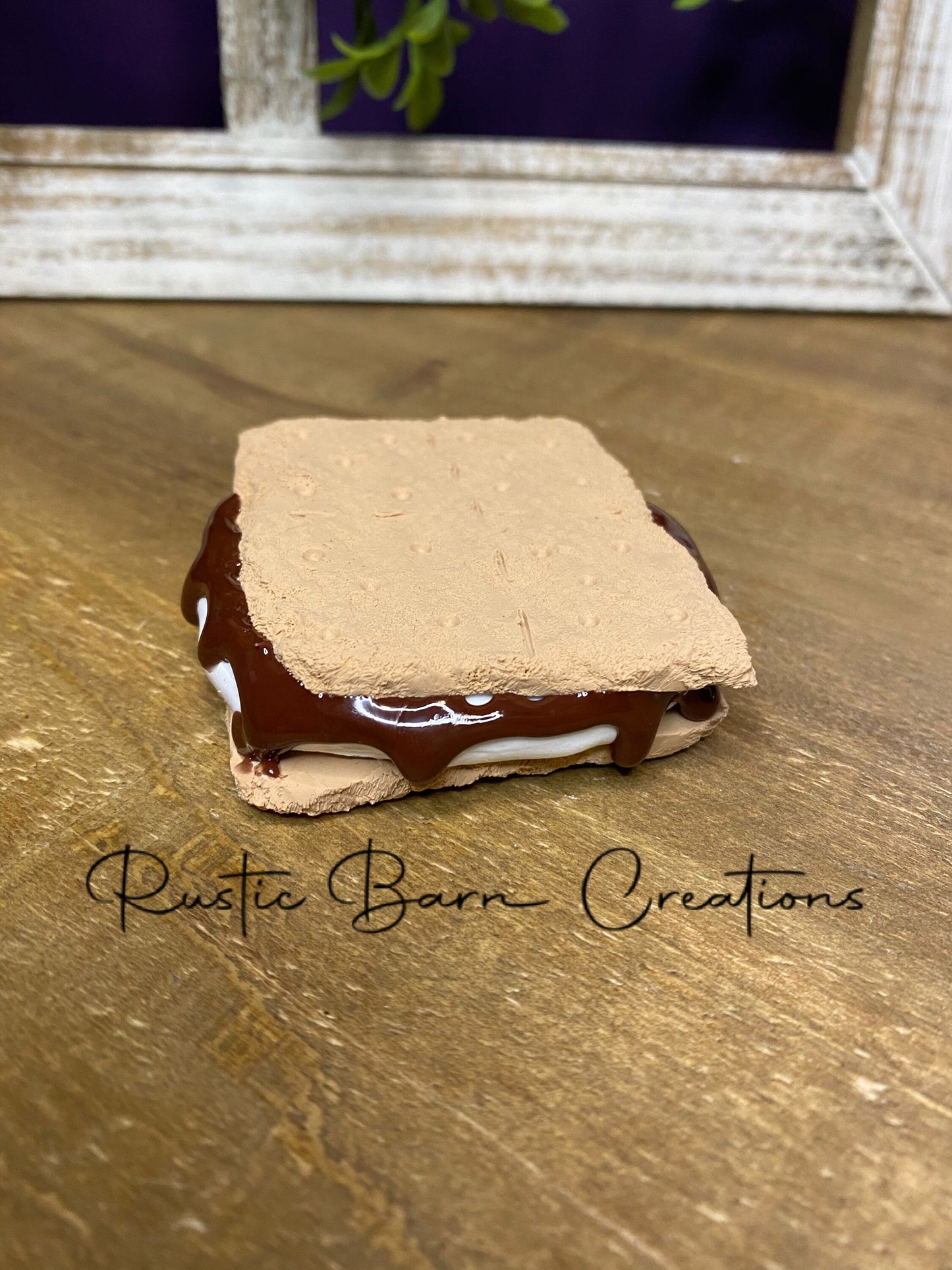 Faux s’mores, faux tiered tray decor, home decor, faux food, Rae Dunn