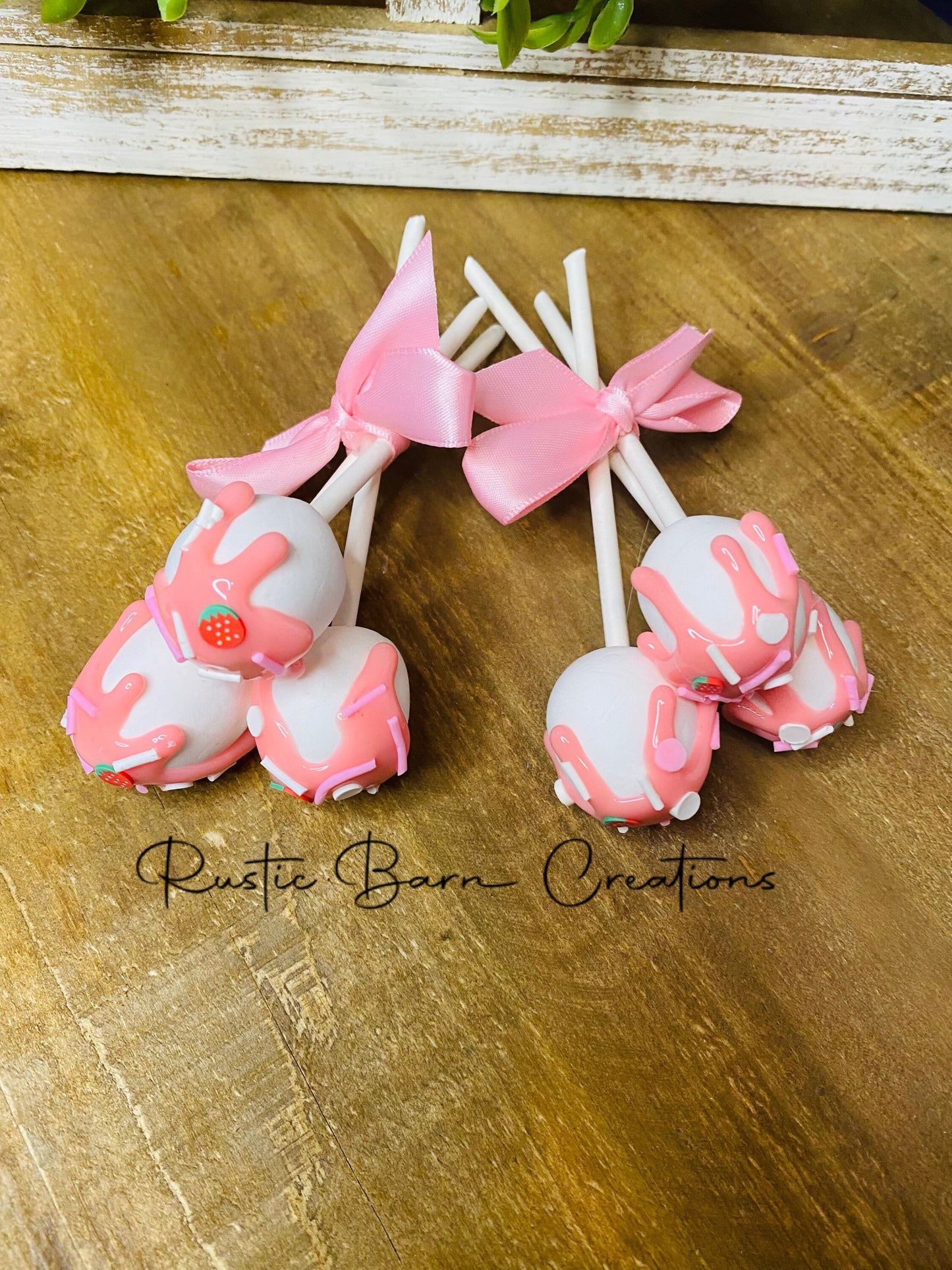Faux mini marshmallows, tiered tray decor, Strawberry tiered tray decor, Strawberry decor, faux mini food, faux tiered tray decor