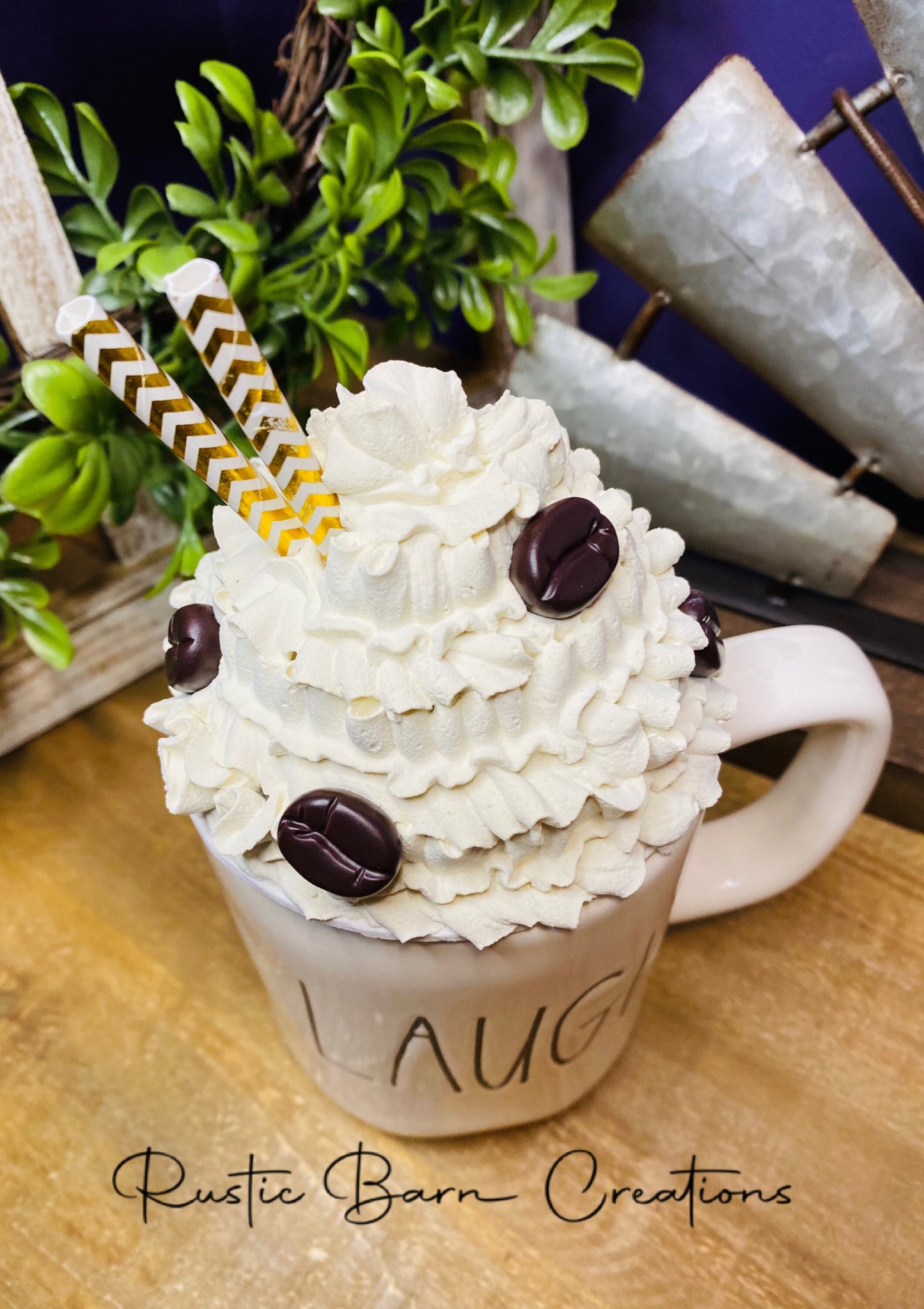 Coffee mug topper, French vanilla mug topper, fall mug topper, faux mug topper, faux coffee mug topper, gift for mom, coffee bar decor