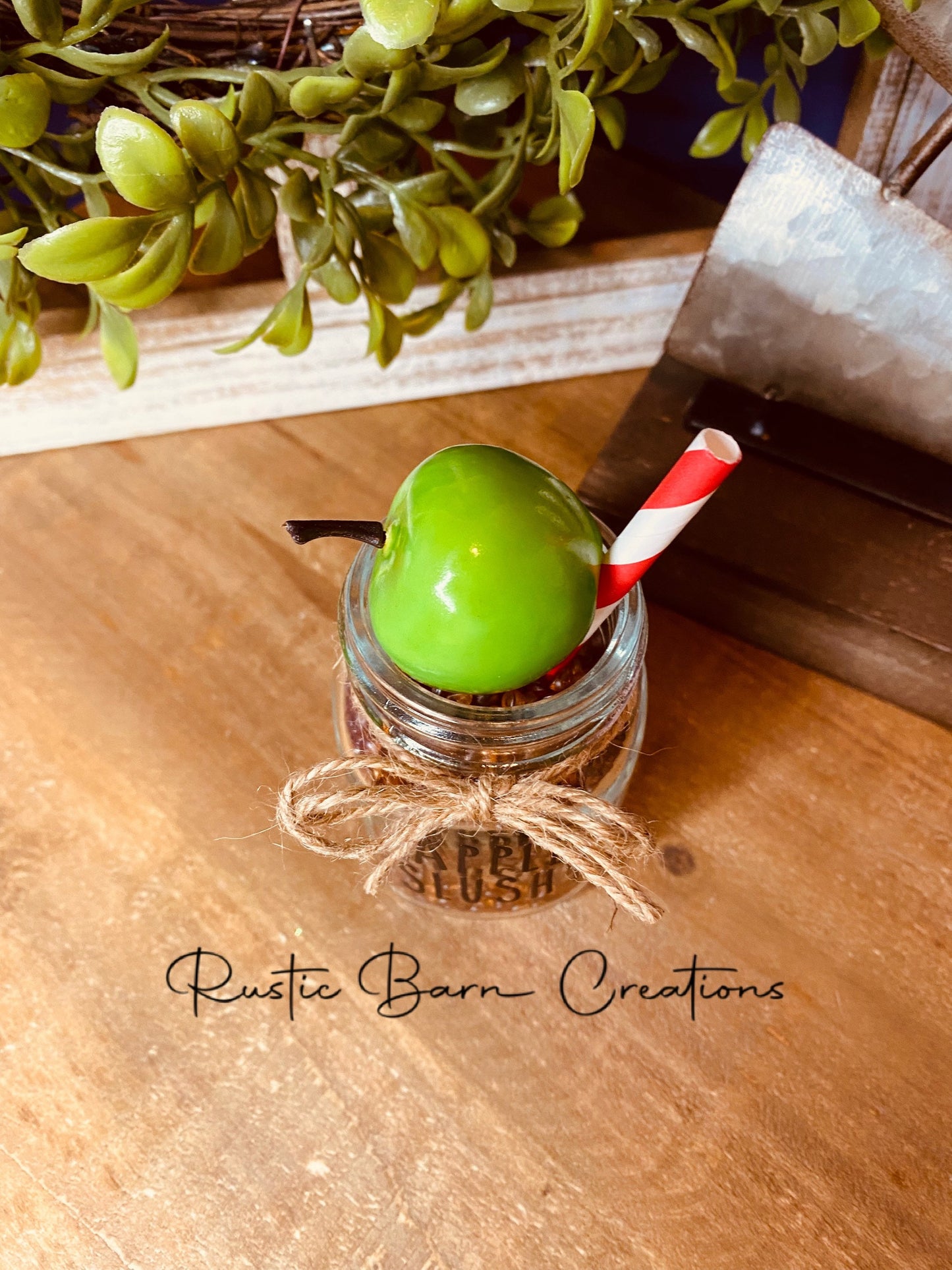 Faux apple slushee, faux apple drink, Rae Dunn decor, farmhouse decor, tiered tray decor, gift for mom, faux apple slushy, apple cider