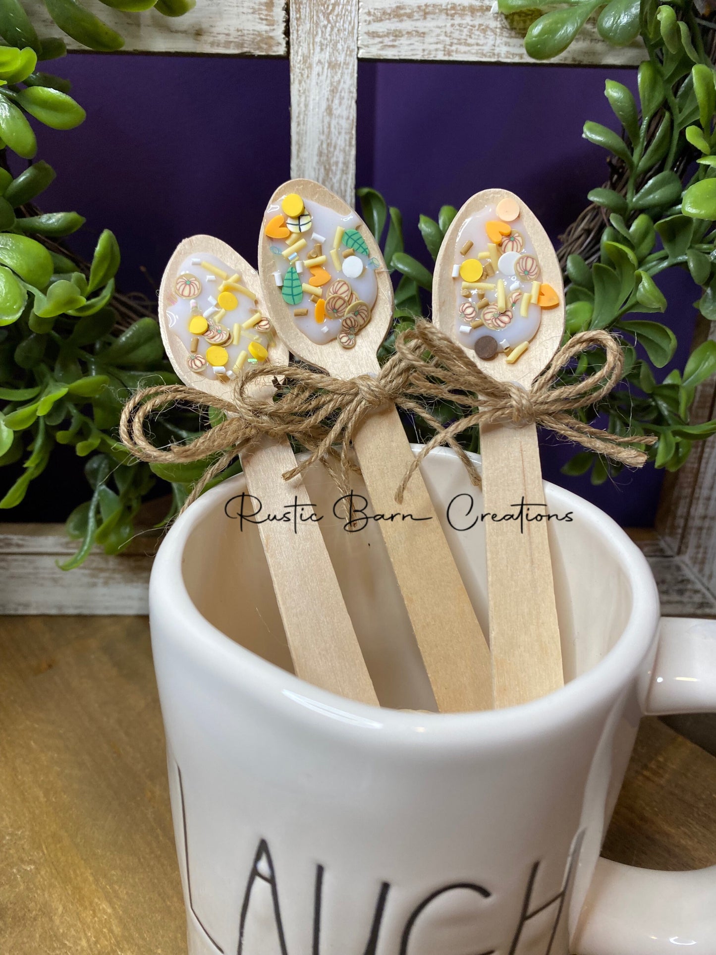 Fall decor, faux fall wood spoon, spoon decor, tiered tray decor, Rae Dunn decor, farmhouse decor,gift for mother’s