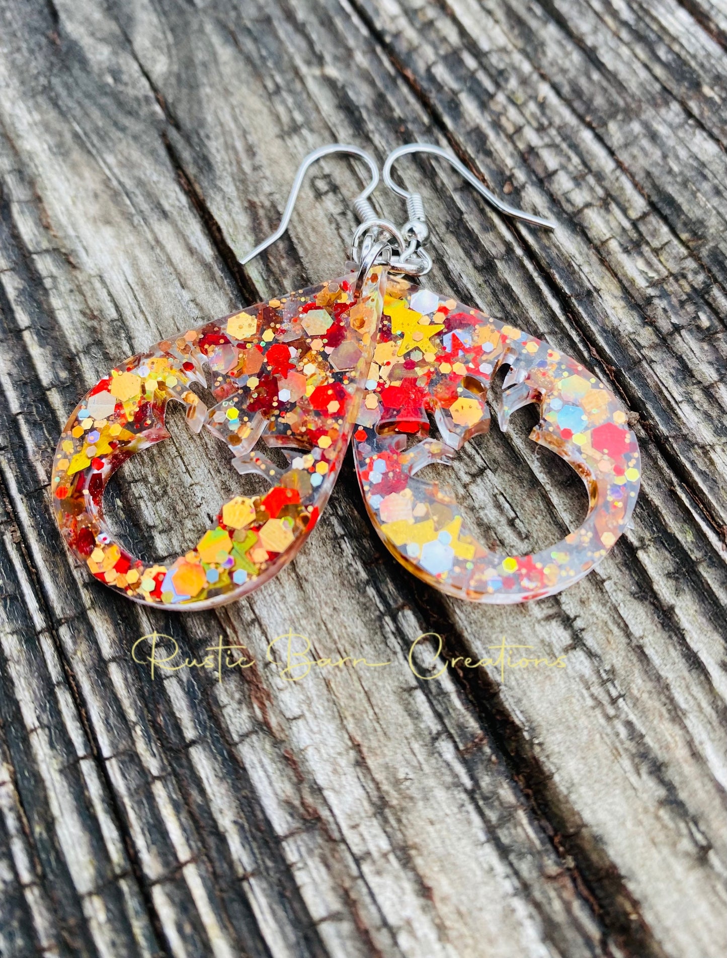 Glitter earrings, Gingerbread earrings, Lightweight drop earrings, Drop earrings, colorful earrings, Christmas earrings, holiday earrings