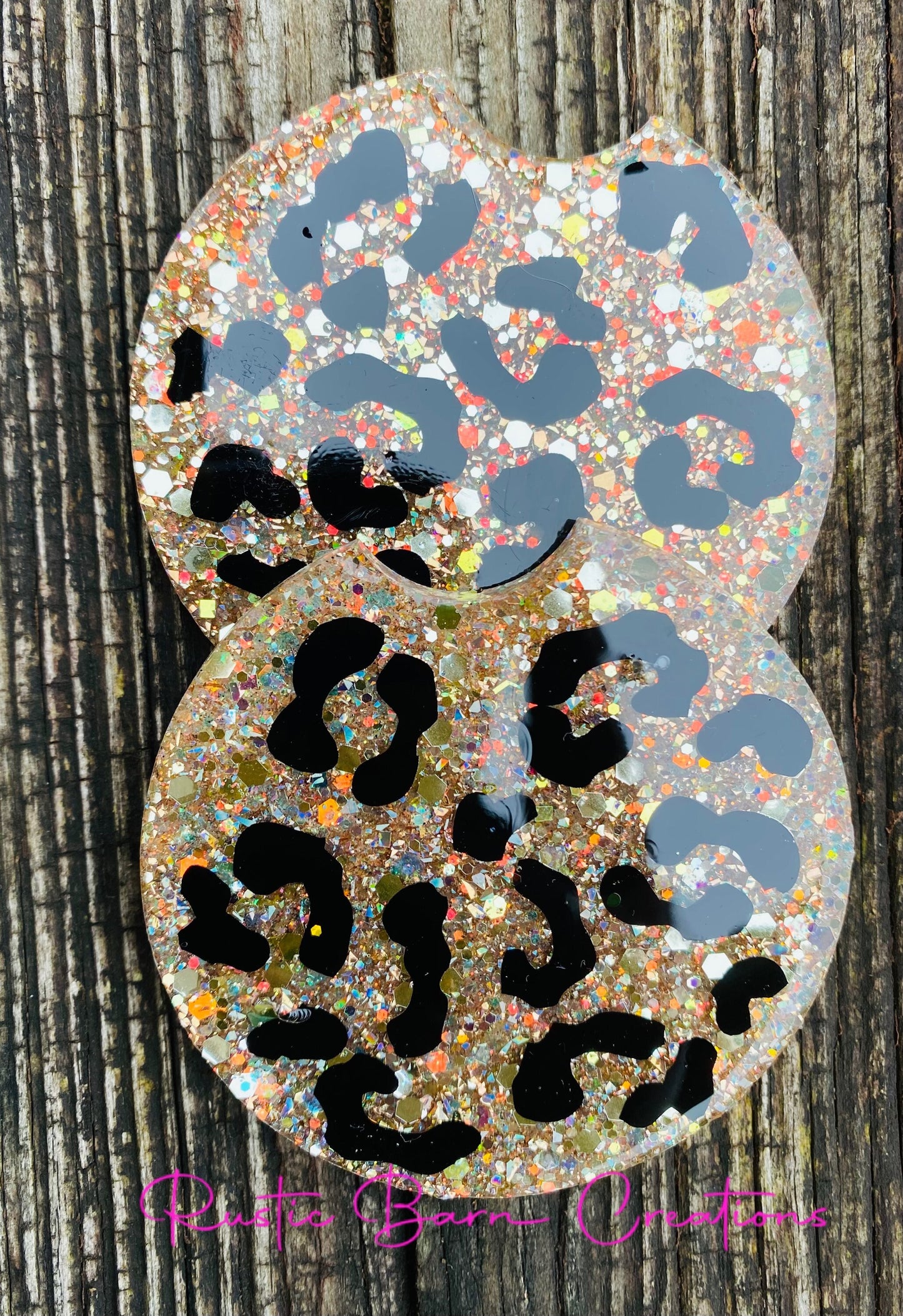 Car coasters, set of 2, leopard car coaster, Christmas gifts, car accessories, car accessory, glitter car coasters