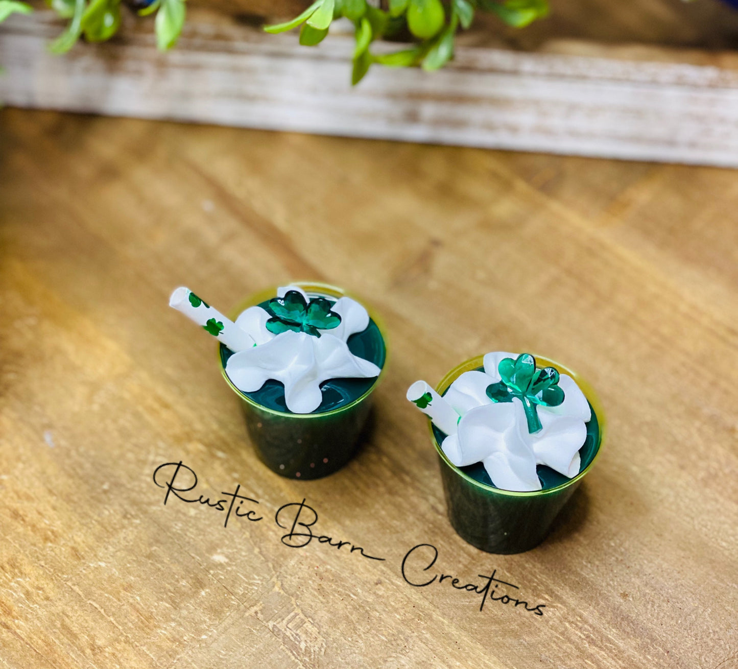 St Patrick’s shot, mini mug, faux mini mug, St Pattys mini mug, gift for mom, coffee bar decor, holiday decor, green decor