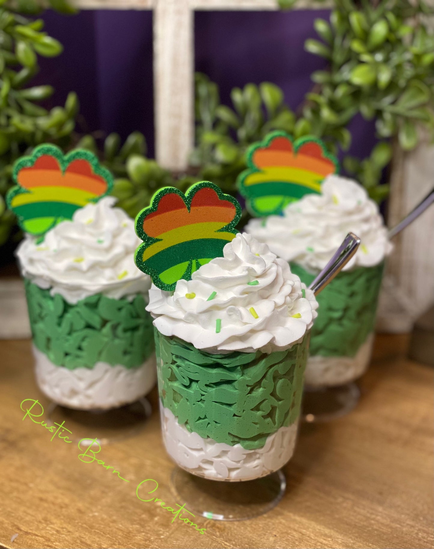 St Patrick’s dessert, faux dessert, faux mini mug, St Pattys mini mug, gift for mom, coffee bar decor, holiday decor, green decor