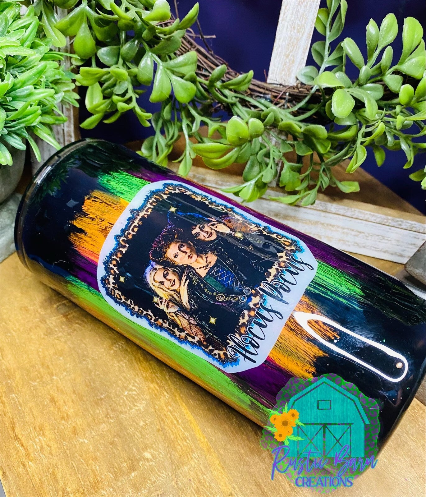 Halloween tumbler, wine tumbler, gift for mom, epoxy tumbler, glitter tumbler, spooky tumbler, glitter tumbler, three witches, sisters