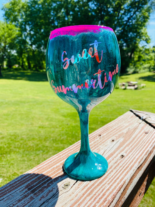 Watermelon wine glass