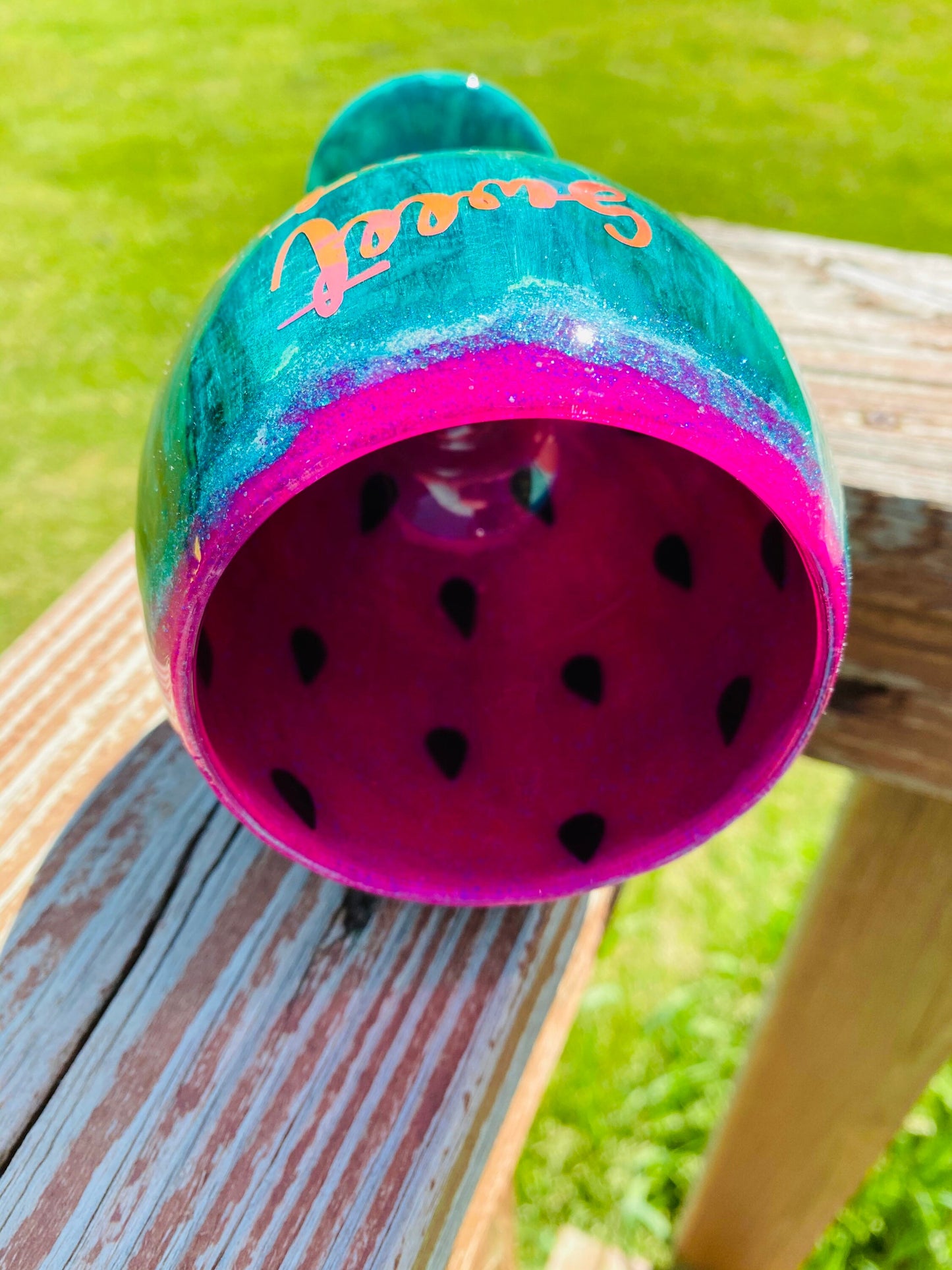 Watermelon wine glass