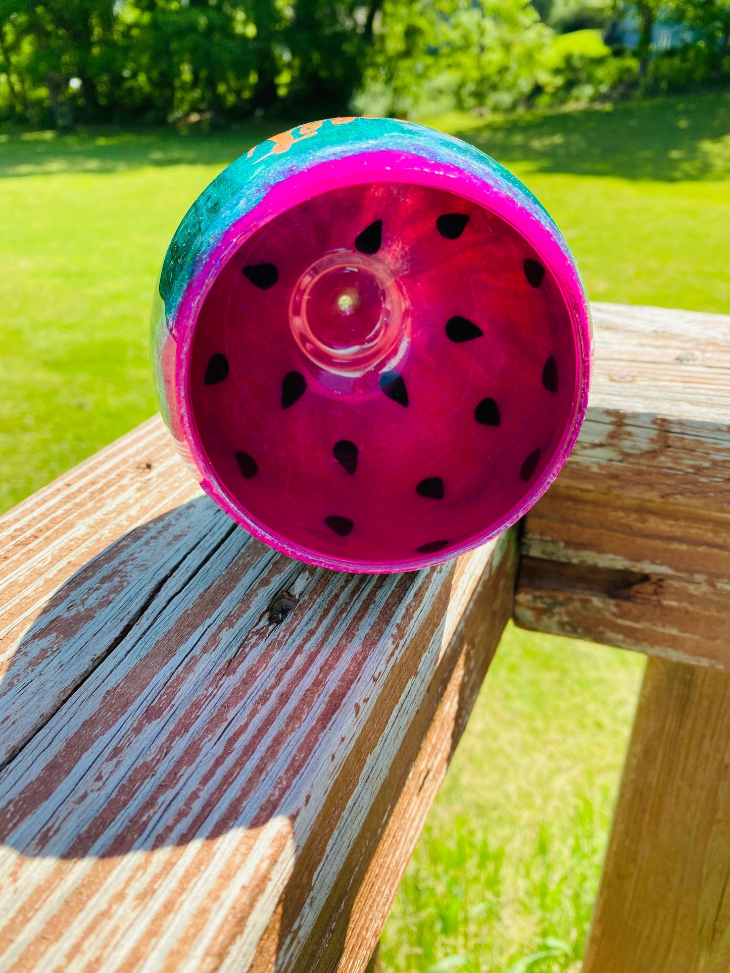 Watermelon wine glass