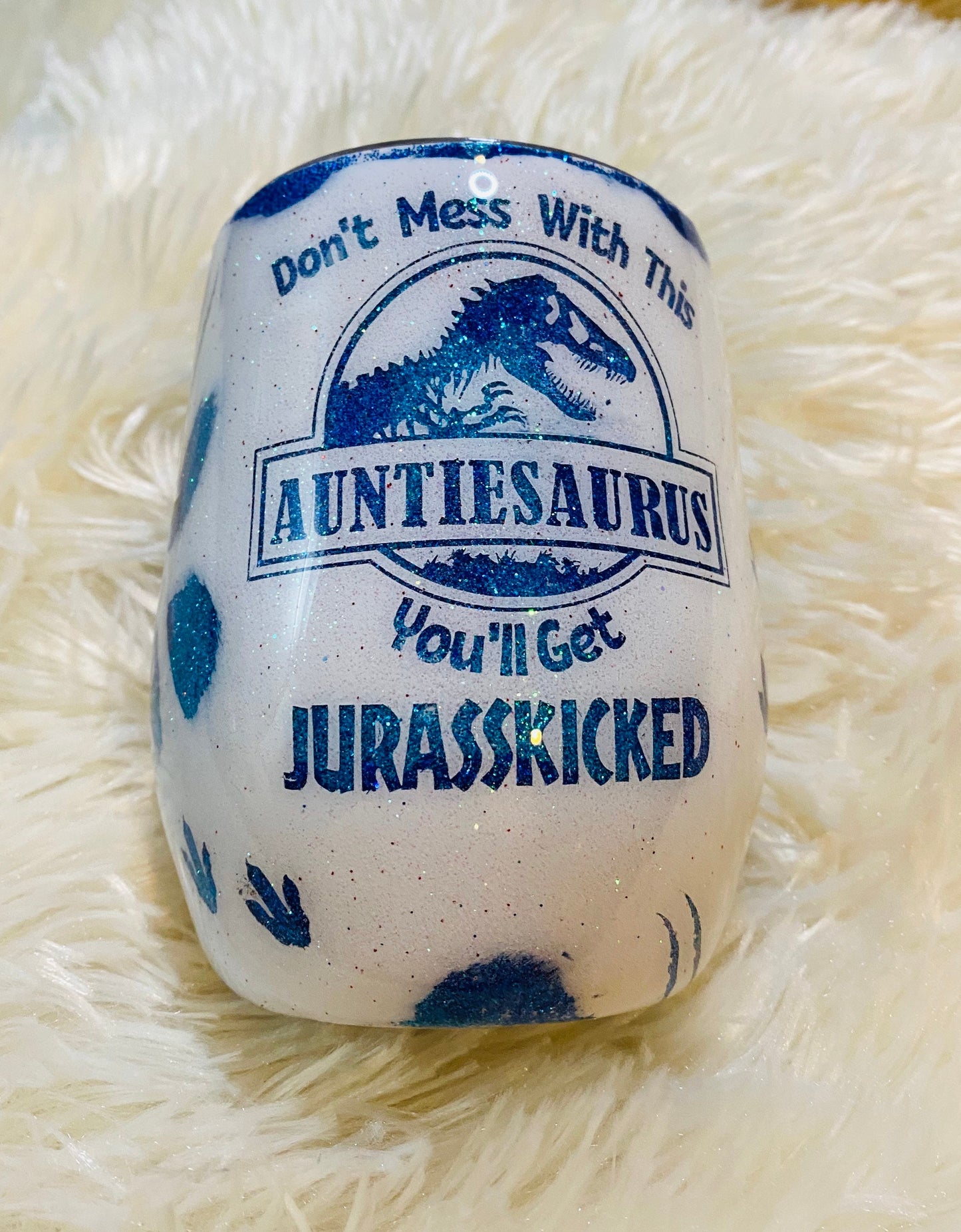 Auntiesaurus wine tumbler, Mamasaurus wine tumbler, glitter tumbler, wine tumbler, Christmas gift, Christmas gift for women