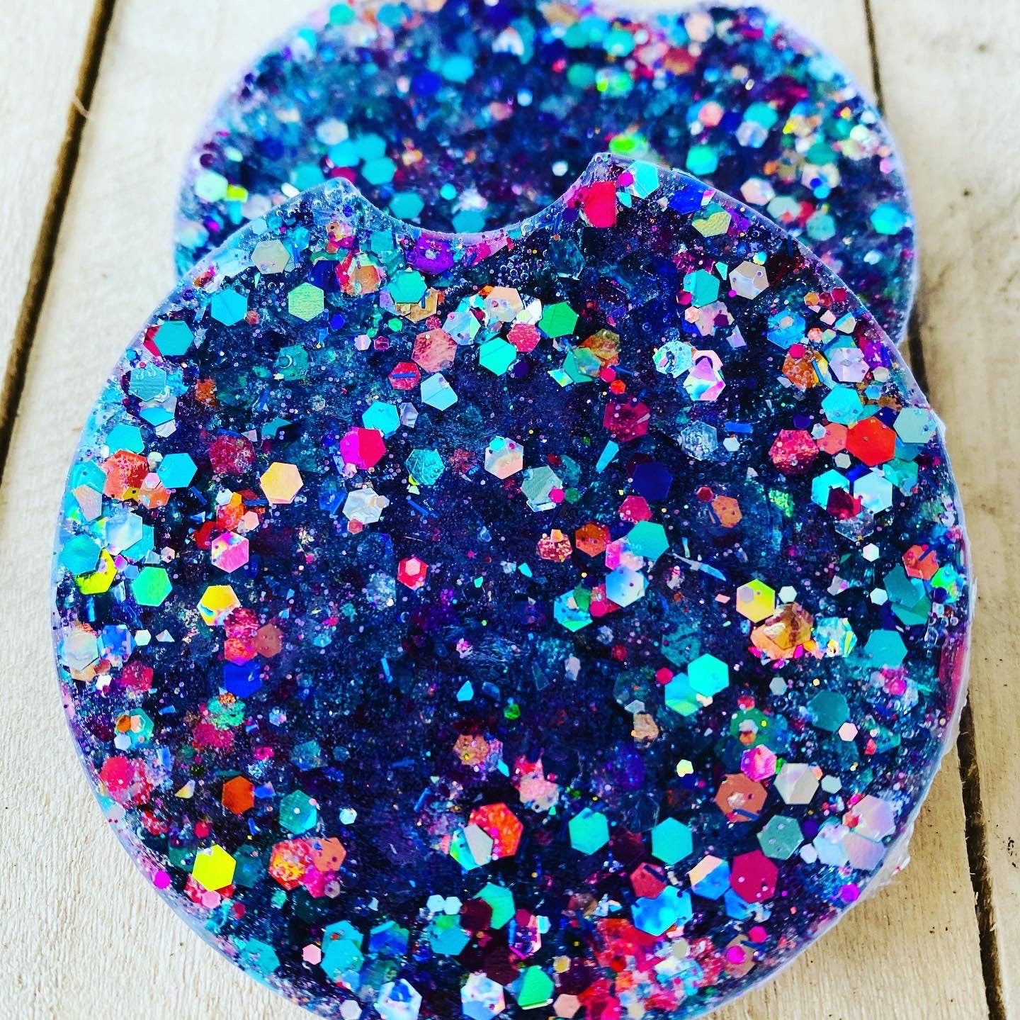 Car coasters, set of 2, car coasters for girls, car accessories, car accessory, glitter car coasters, birthday gift
