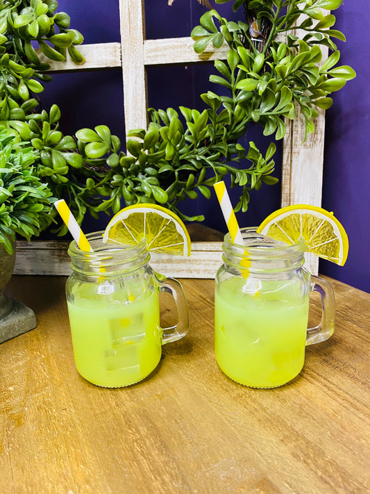 Faux lemonade, mini mason jar, tiered tray decor, Rae Dunn decor, farmhouse decor, faux drinks, gift for mother’s