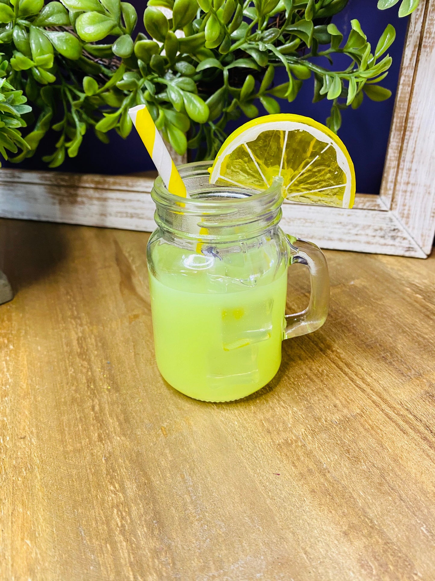 Faux lemonade, mini mason jar, tiered tray decor, Rae Dunn decor, farmhouse decor, faux drinks, gift for mother’s