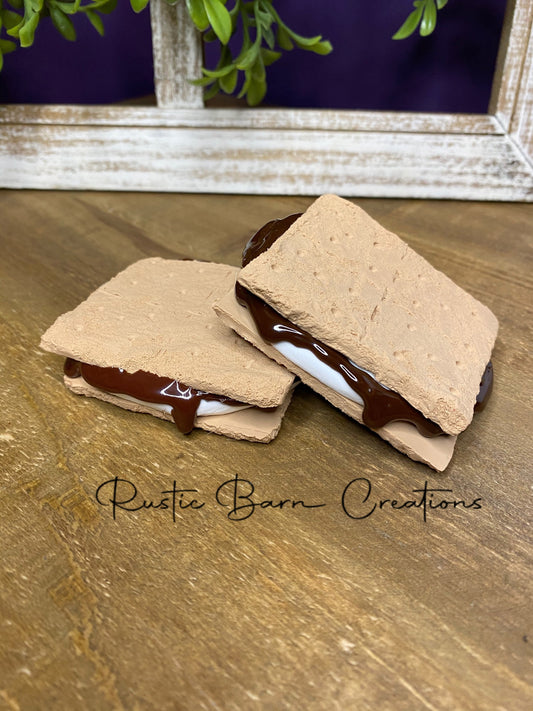 Faux s’mores, faux tiered tray decor, home decor, faux food, Rae Dunn