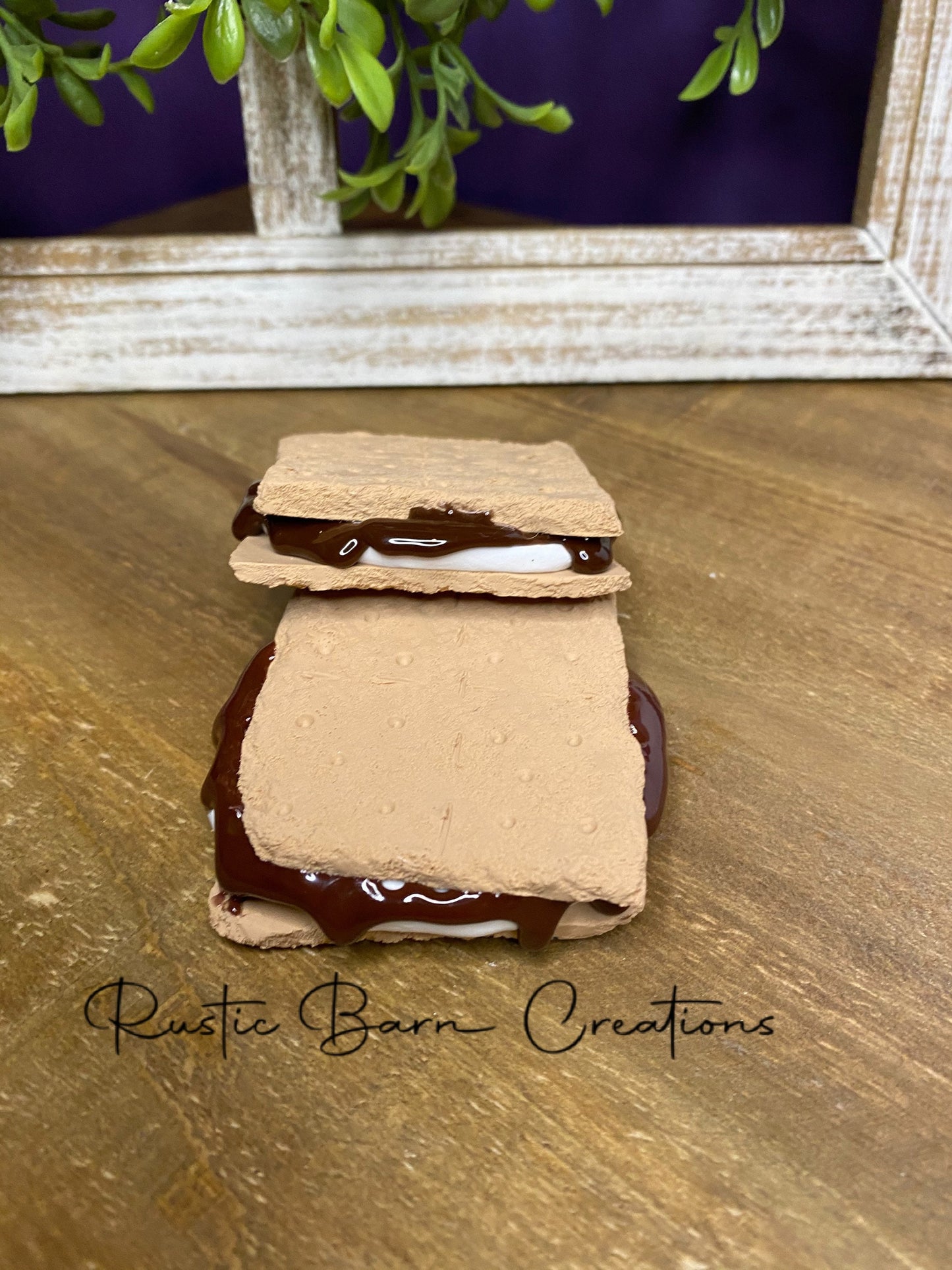 Faux s’mores, faux tiered tray decor, home decor, faux food, Rae Dunn