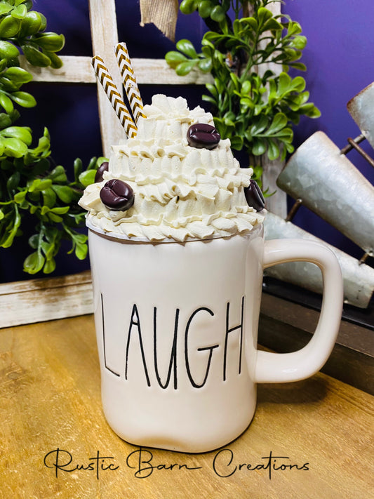 Coffee mug topper, French vanilla mug topper, fall mug topper, faux mug topper, faux coffee mug topper, gift for mom, coffee bar decor