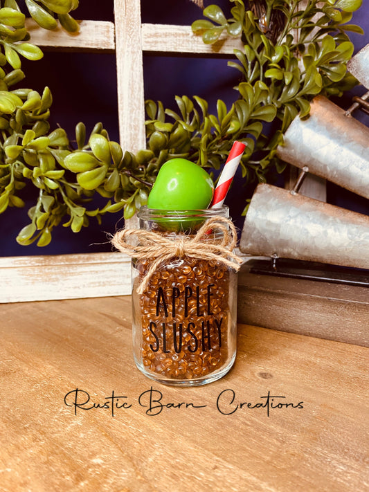 Faux apple slushee, faux apple drink, Rae Dunn decor, farmhouse decor, tiered tray decor, gift for mom, faux apple slushy, apple cider