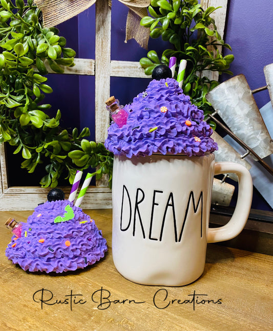Halloween mug topper, Spooky mug topper, fall mug topper, faux mug topper, gift for mom, coffee bar decor, fall mug topper