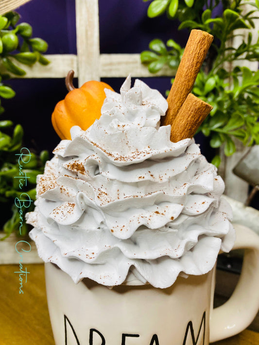 Halloween mug topper, Pumpkin mug topper, fall mug topper, faux mug topper, gift for mom, coffee bar decor, fall mug topper, pumpkin spice