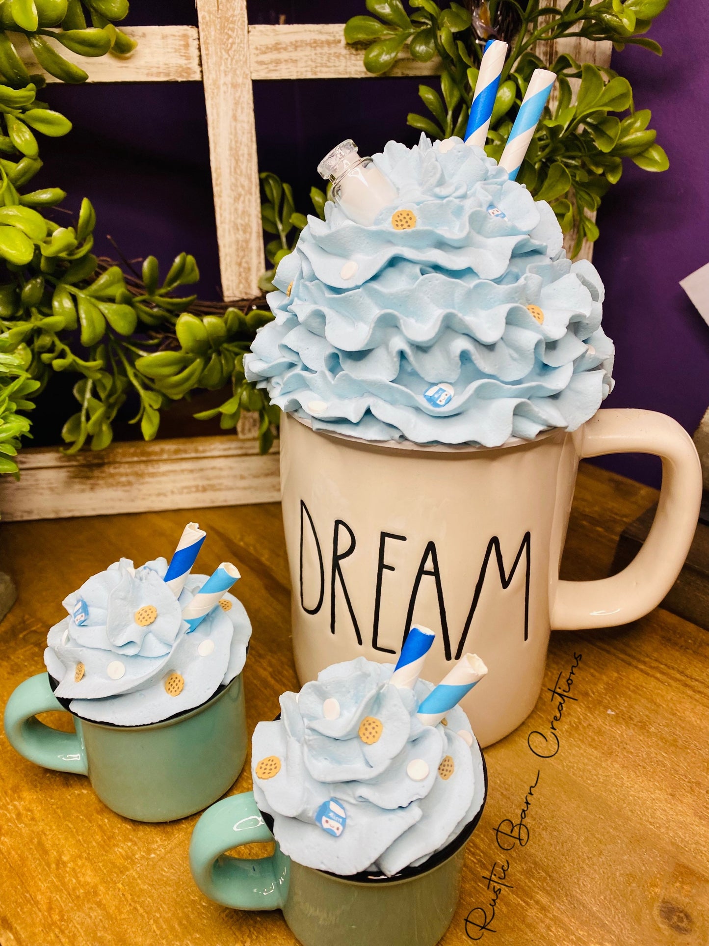 Milk and cookies mug topper, mug topper, faux mug topper, gift for mom, coffee bar decor, Christmas gift