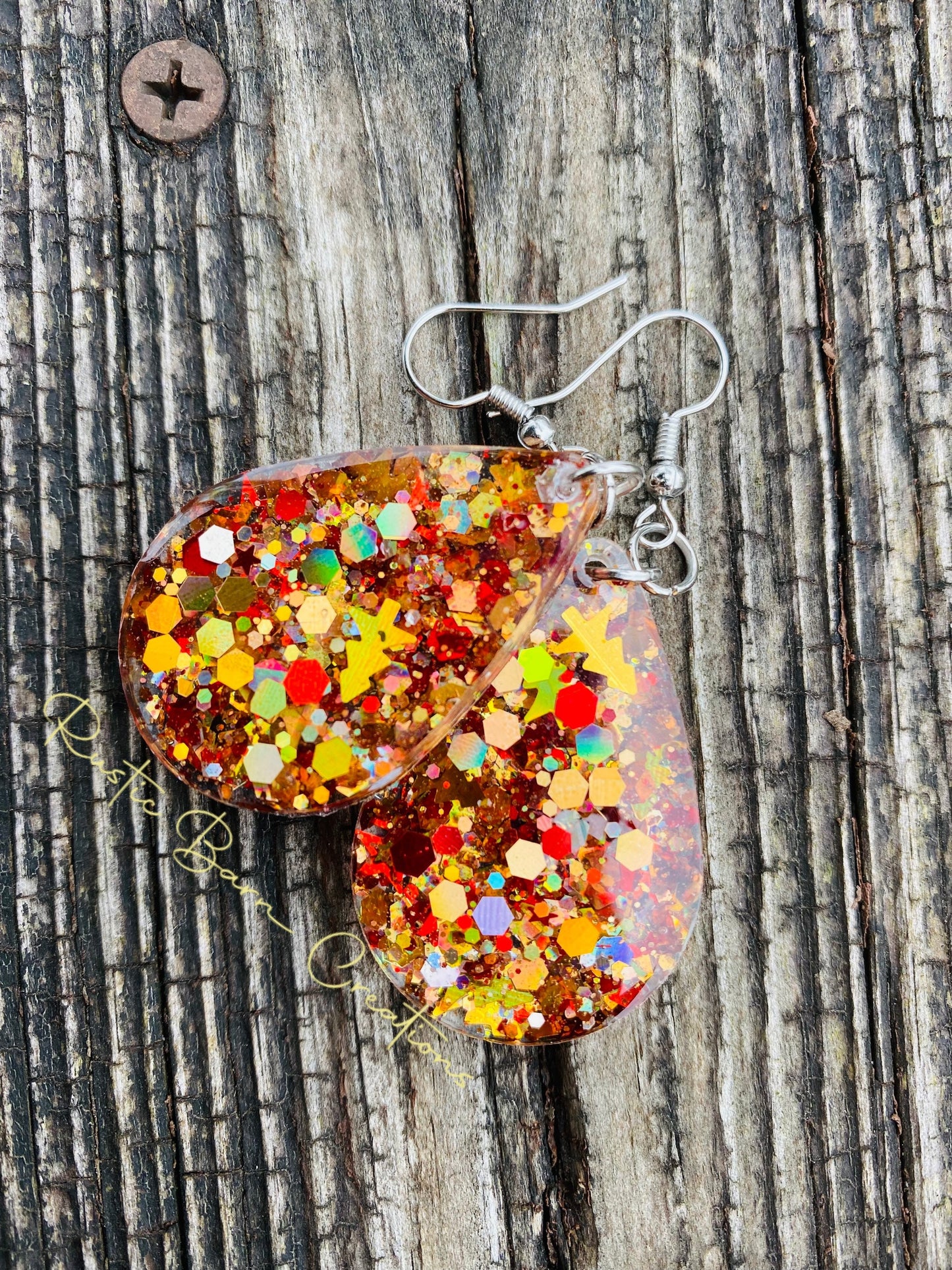 Glitter earrings, Gingerbread earrings, Lightweight drop earrings, Drop earrings, colorful earrings, Christmas earrings, holiday earrings