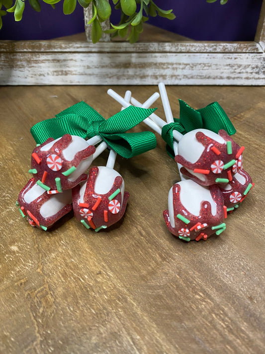 Faux mini marshmallows, tiered tray decor, Christmas tiered tray decor, Christmas decor, faux mini food, holiday decor