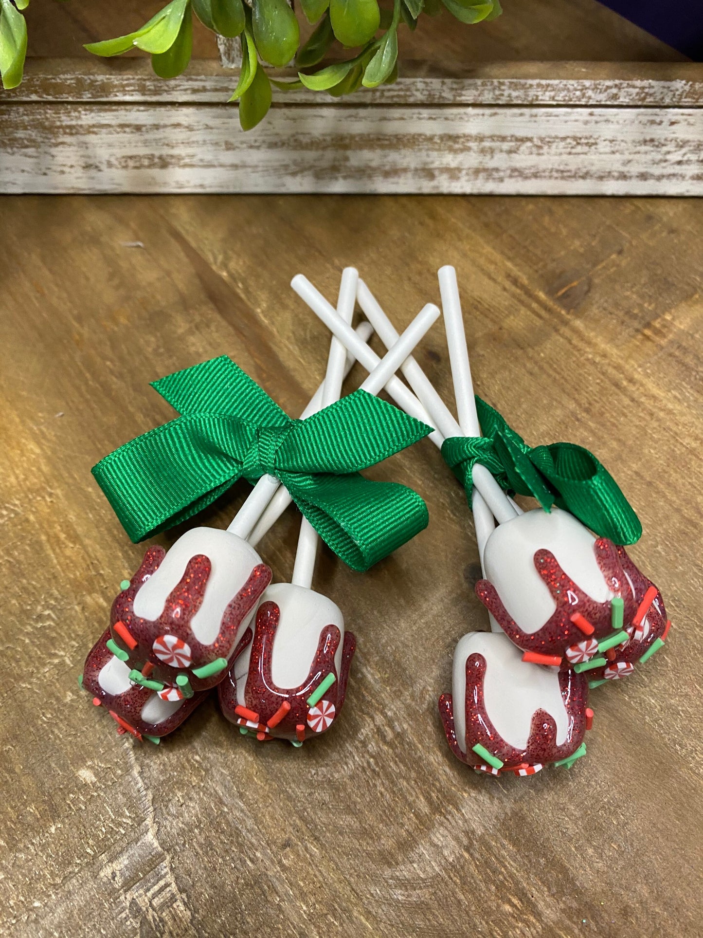 Faux mini marshmallows, tiered tray decor, Christmas tiered tray decor, Christmas decor, faux mini food, holiday decor