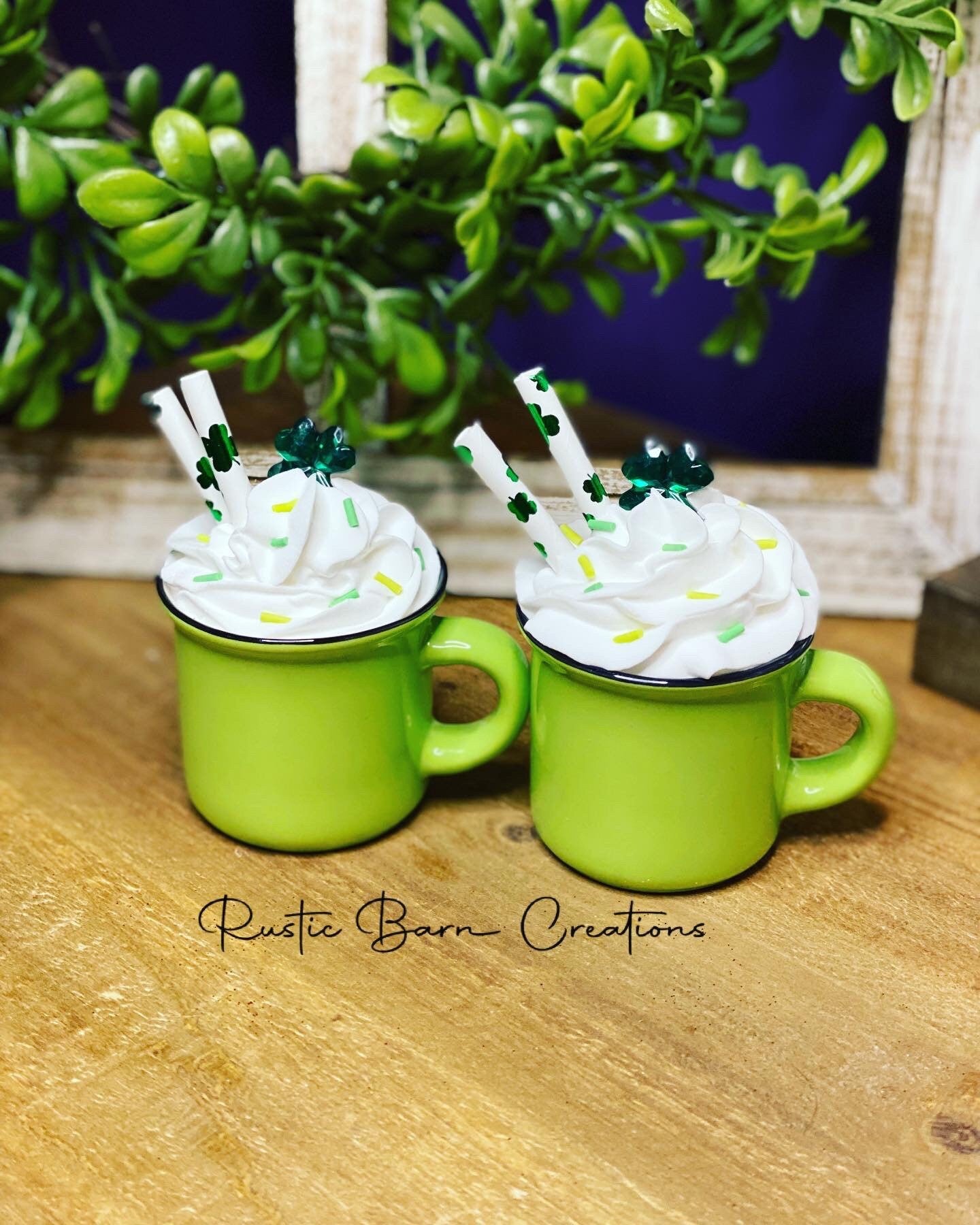 St. Patricks mini mug, mini mug, faux mini mug, clover mini mug, gift for mom, coffee bar decor,holiday decor, St. Pattys decor
